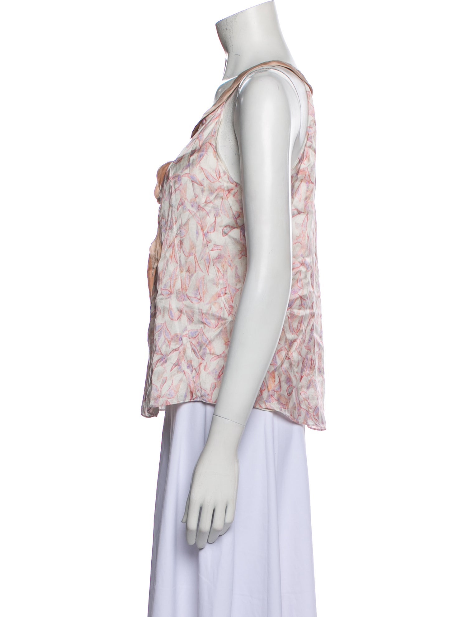 Nina Ricci Floral Print Scoop Neck Top