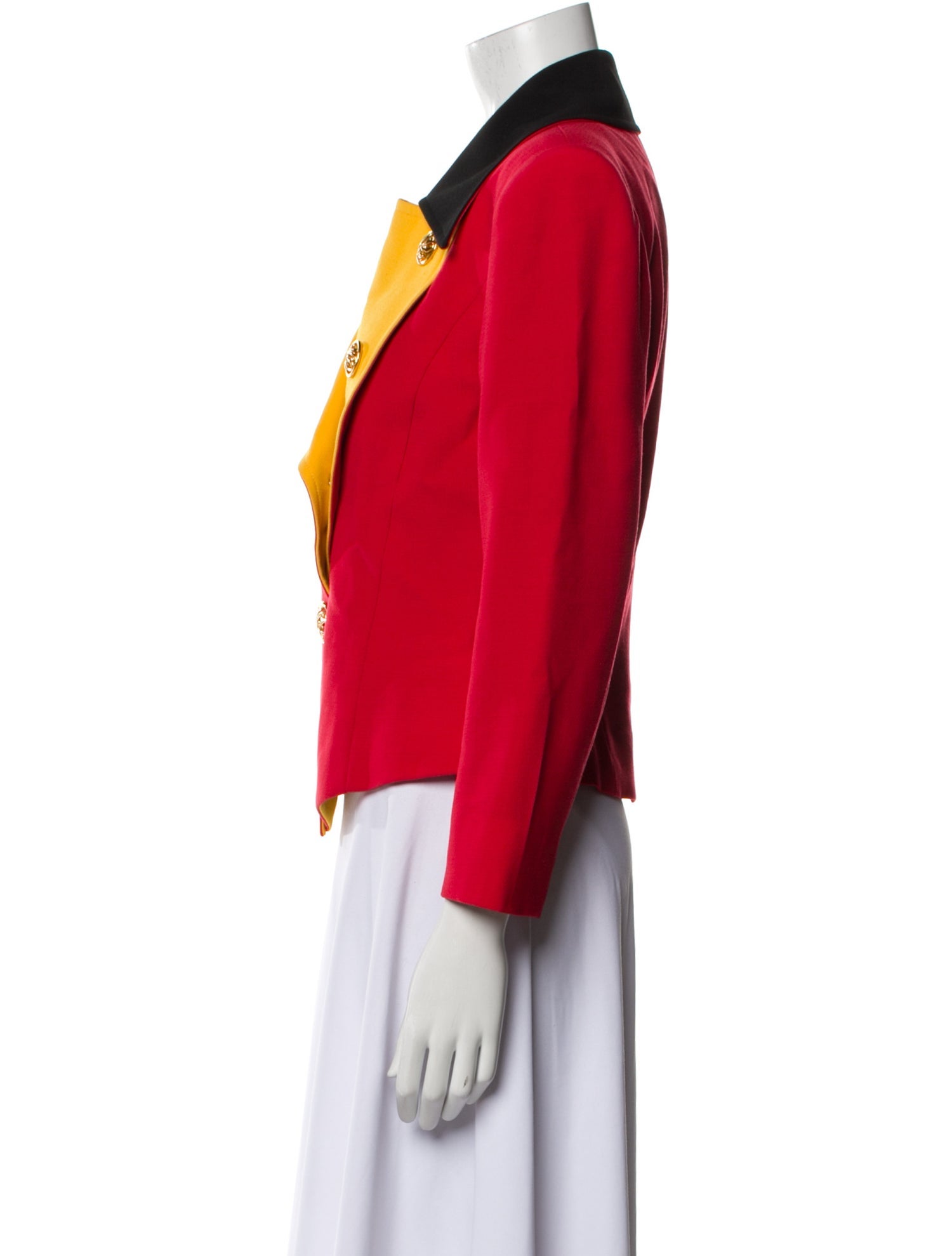 Nina Ricci Wool Colorblock Pattern Evening Jacket