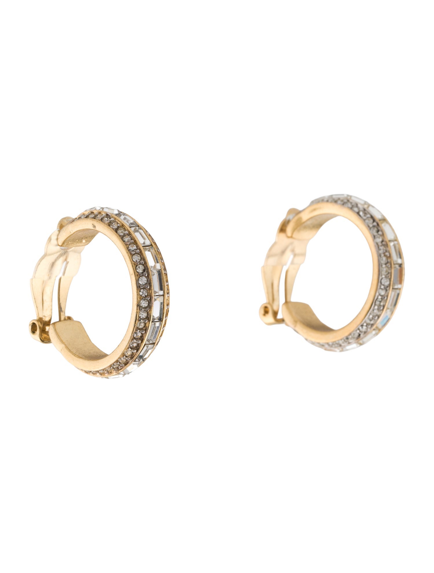Nina Ricci Crystal Hoop Earrings