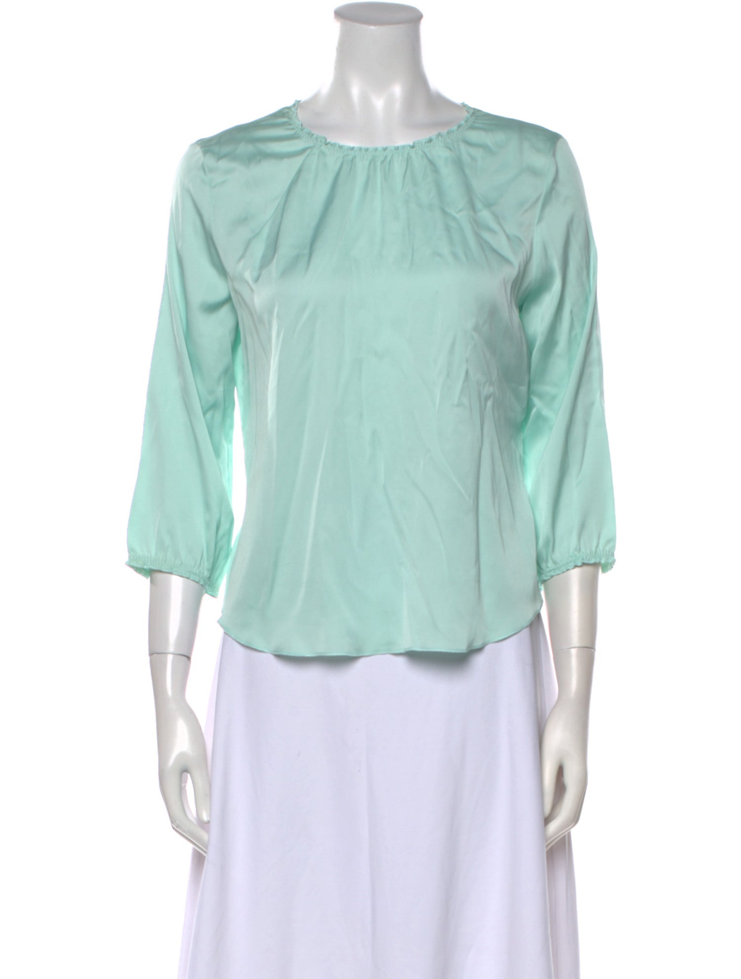 Nina Ricci Crew Neck Three-Quarter Sleeve Blouse