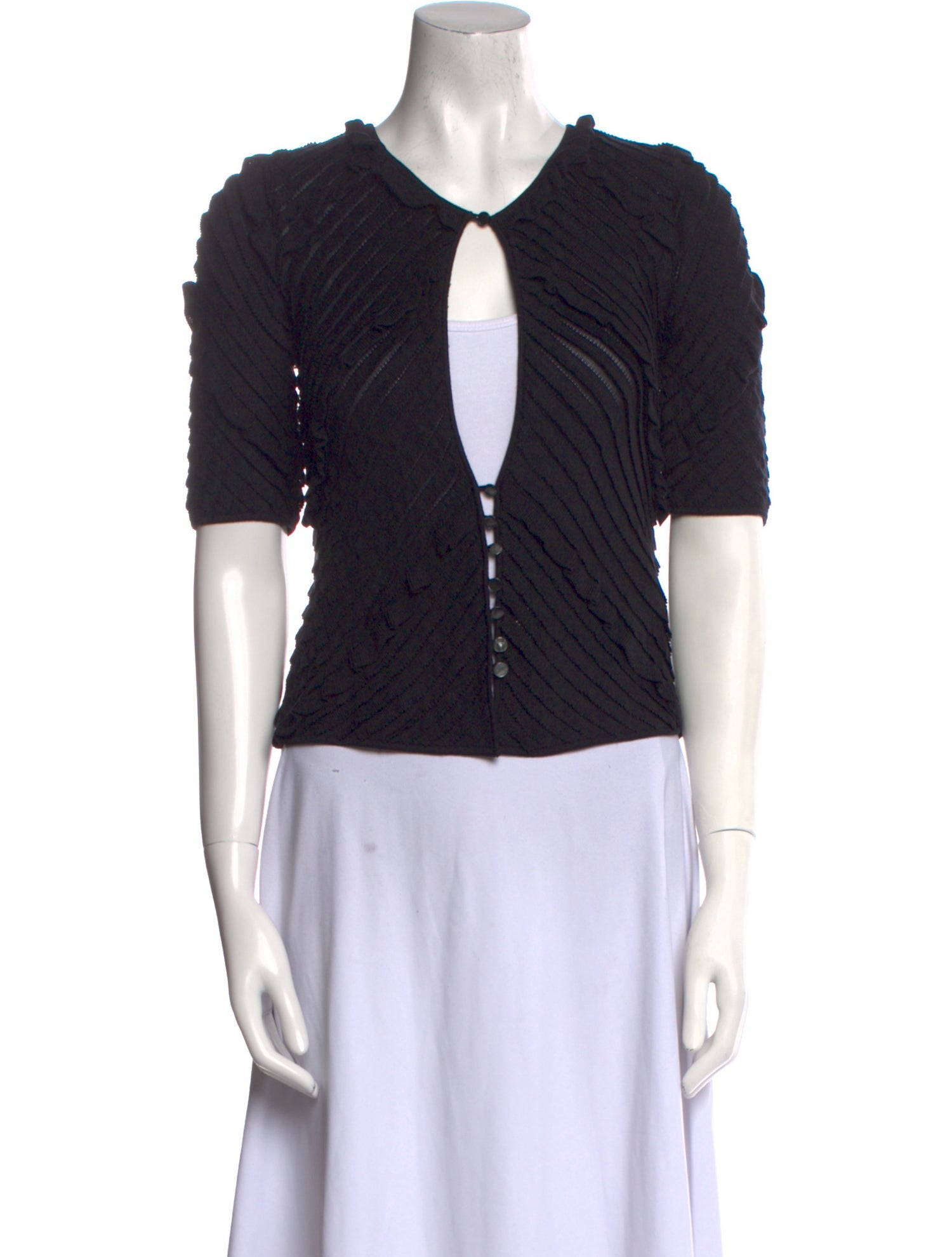 Nina Ricci Silk V-Neck Top