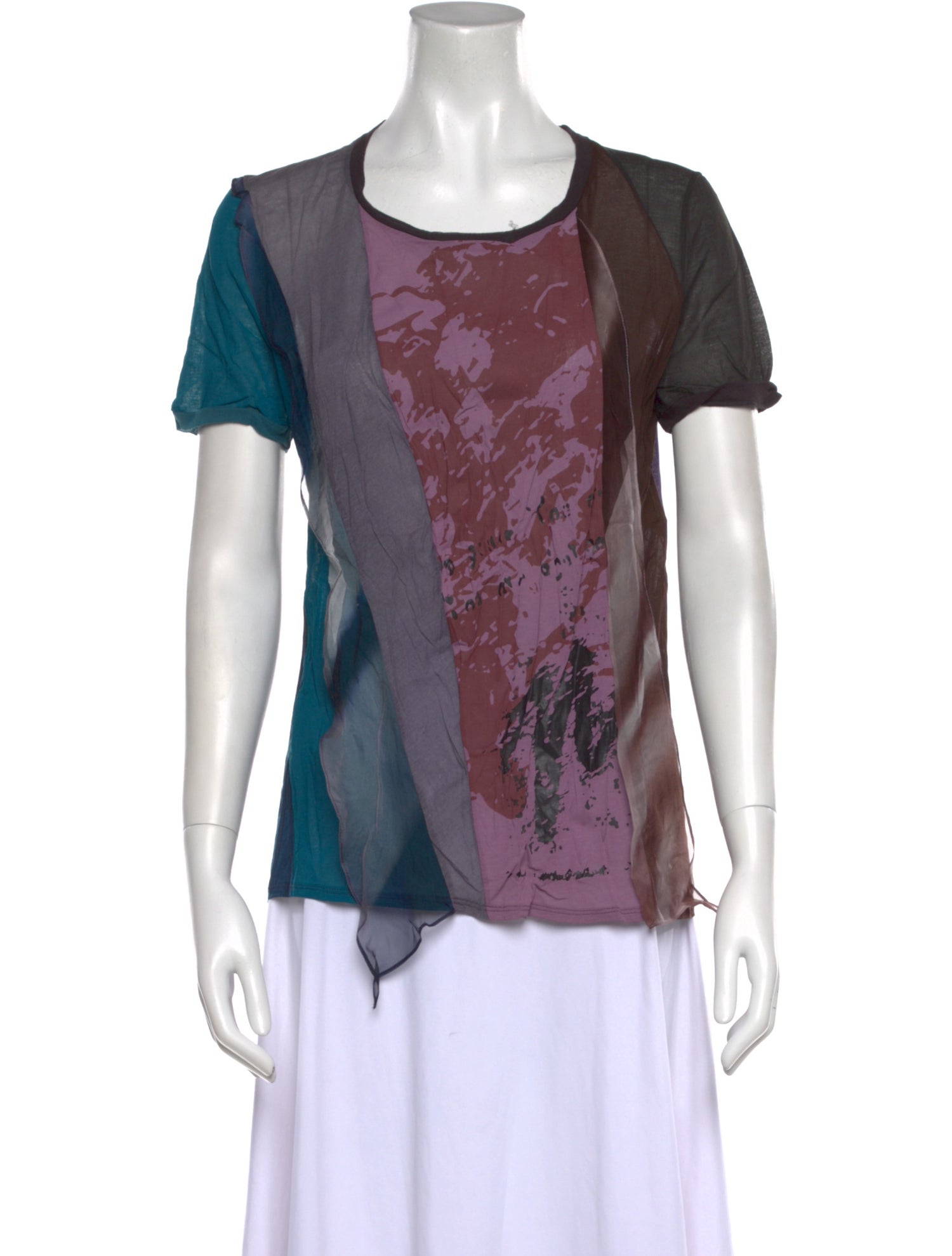 Nina Ricci Printed Scoop Neck T-Shirt w/ Tags