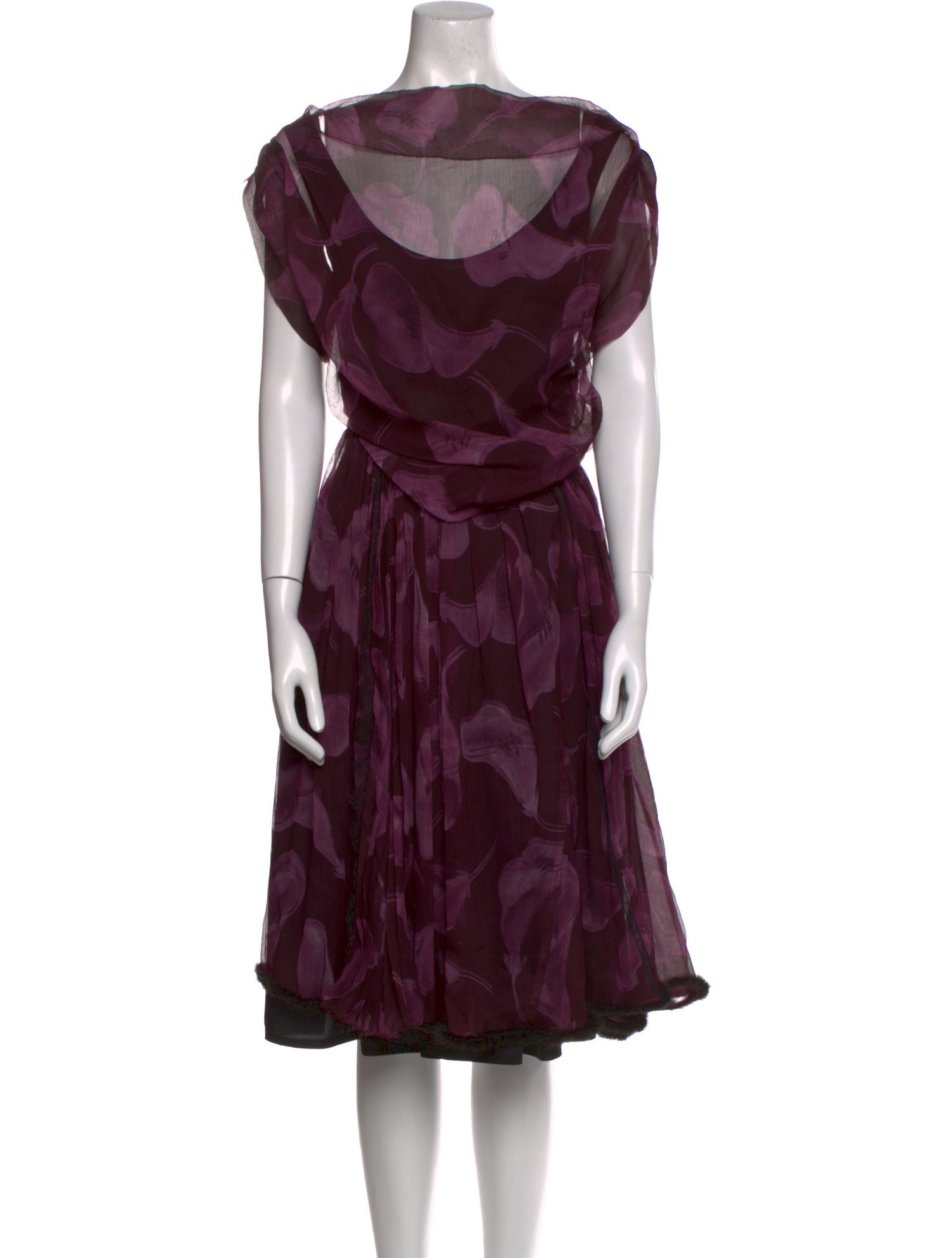 Nina Ricci Silk Knee-Length Dress
