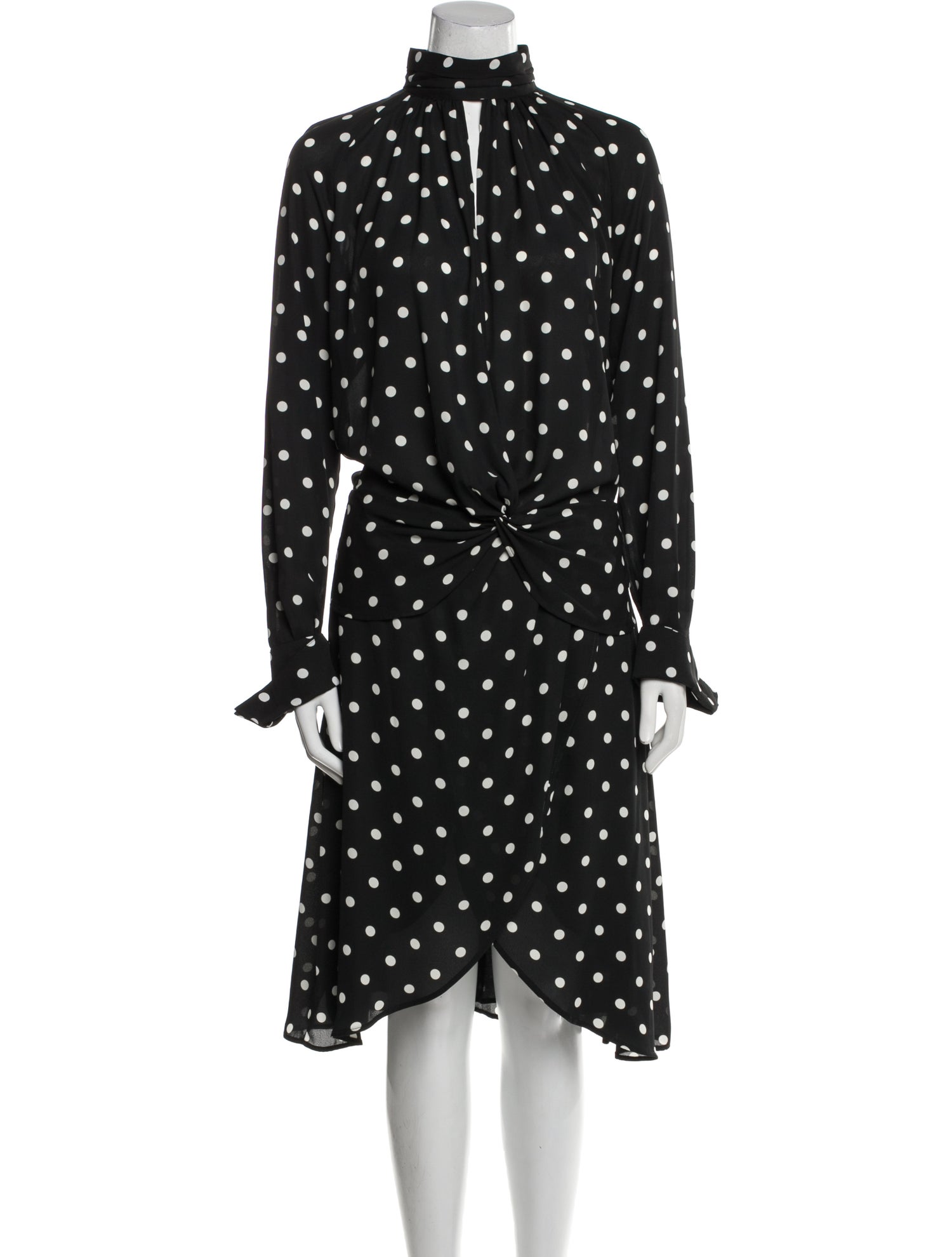 Nina Ricci Polka Dot Print Midi Length Dress