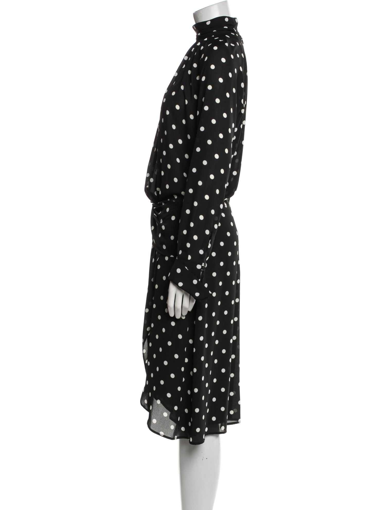 Nina Ricci Polka Dot Print Midi Length Dress