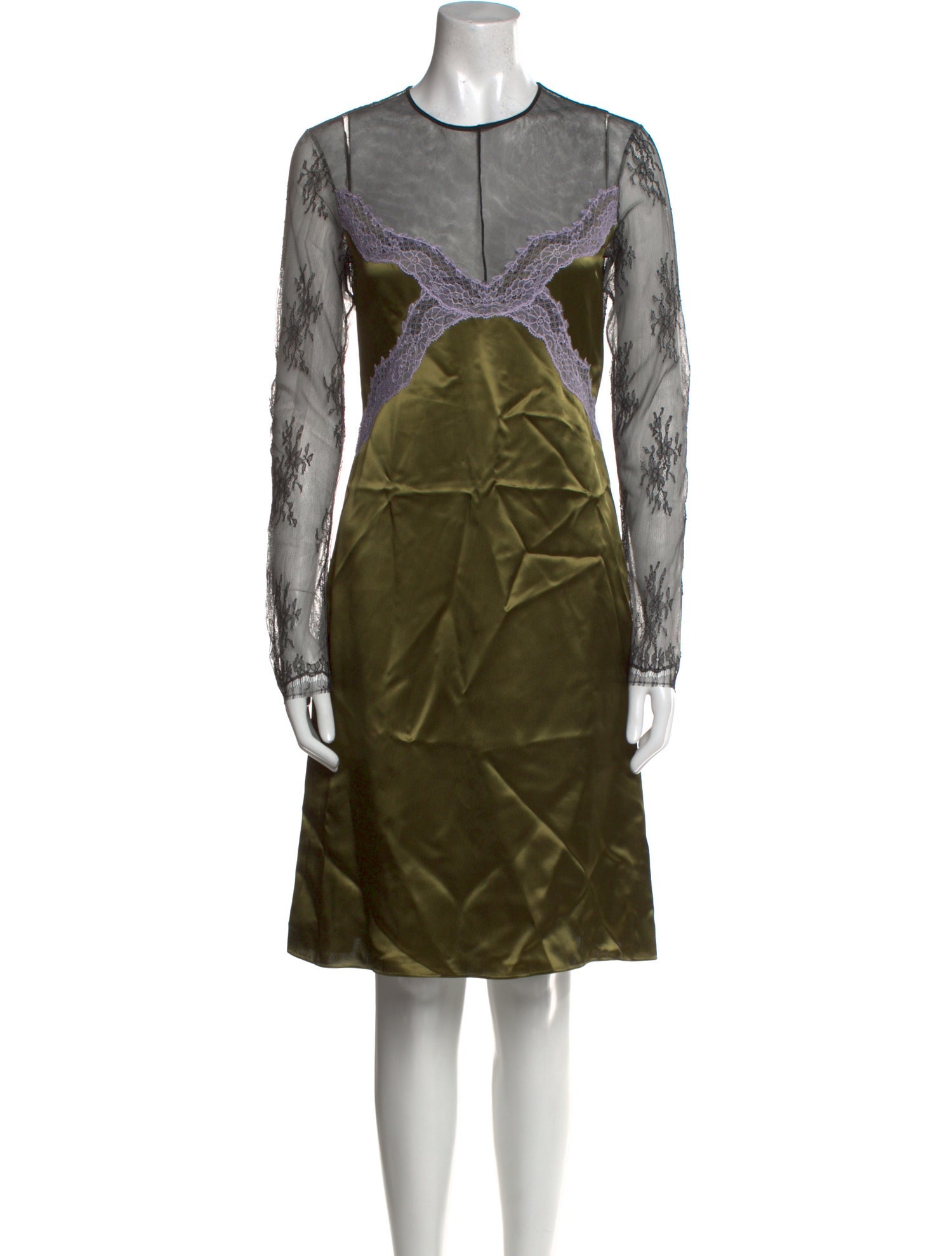 Nina Ricci Colorblock Pattern Knee-Length Dress