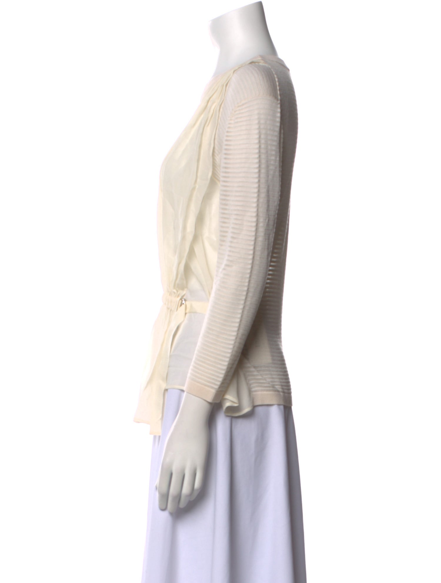 Nina Ricci Wool Bateau Neckline Blouse