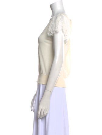 Nina Ricci V-Neck Short Sleeve Top