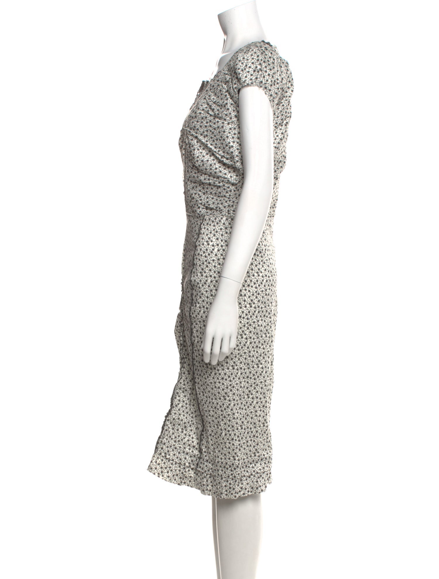 Nina Ricci Linen Knee-Length Dress