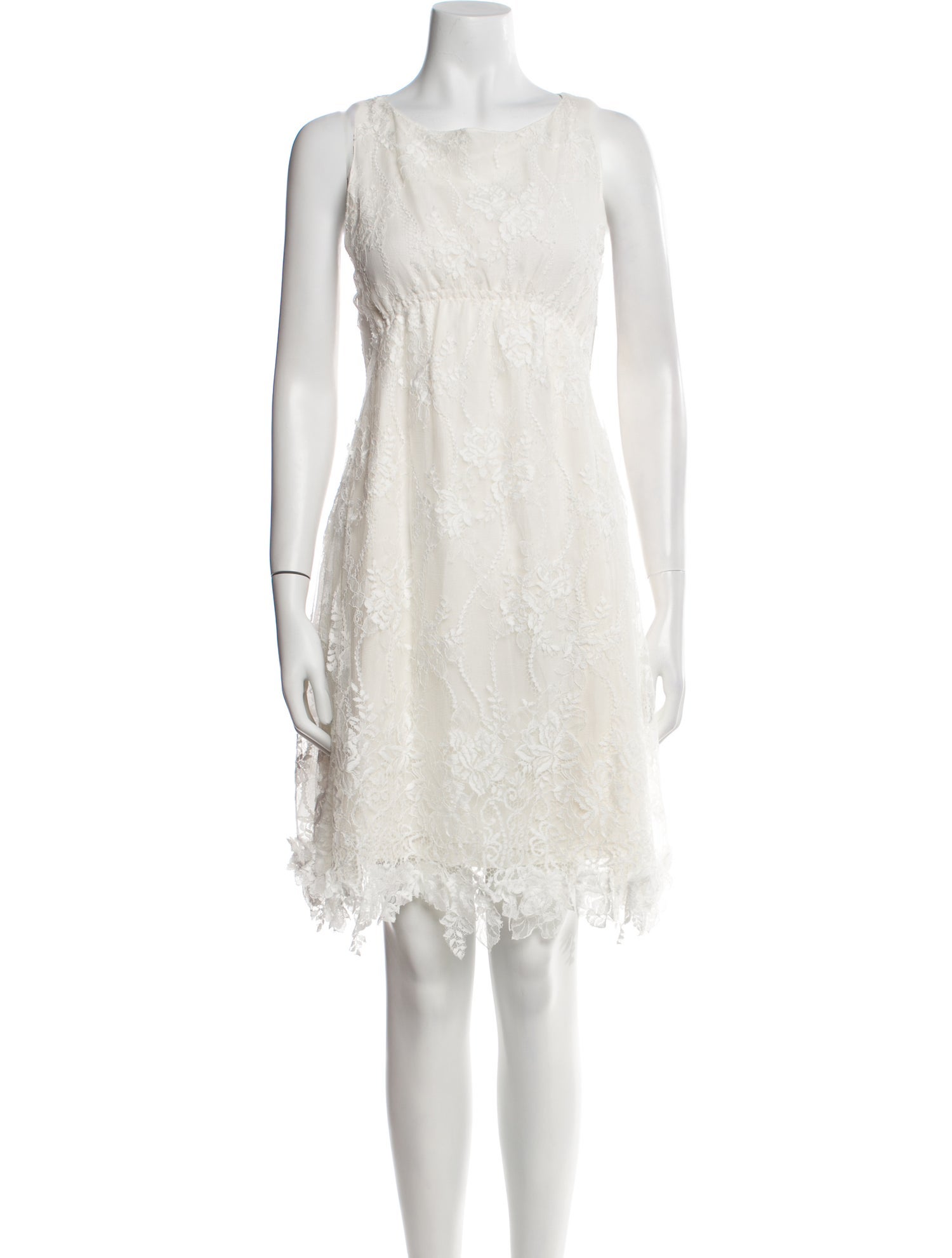 Nina Ricci Lace Pattern Knee-Length Dress