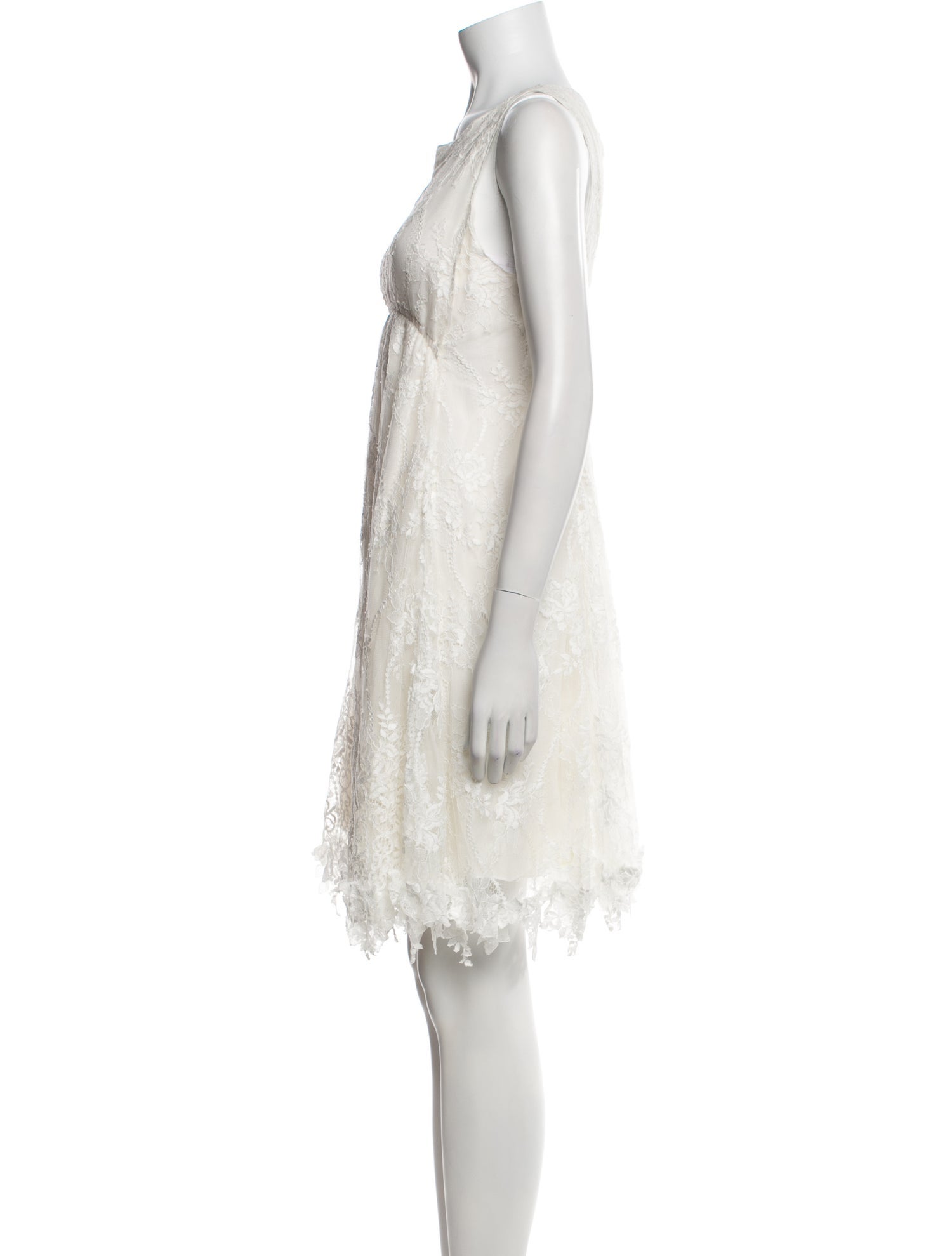 Nina Ricci Lace Pattern Knee-Length Dress