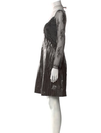 Nina Ricci Eel Skin Knee-Length Dress