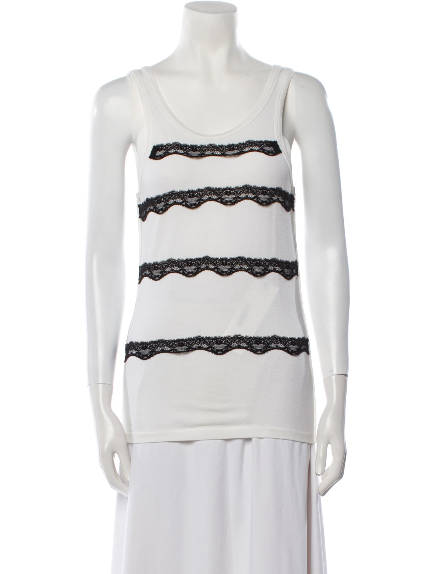 Nina Ricci Striped Scoop Neck Top