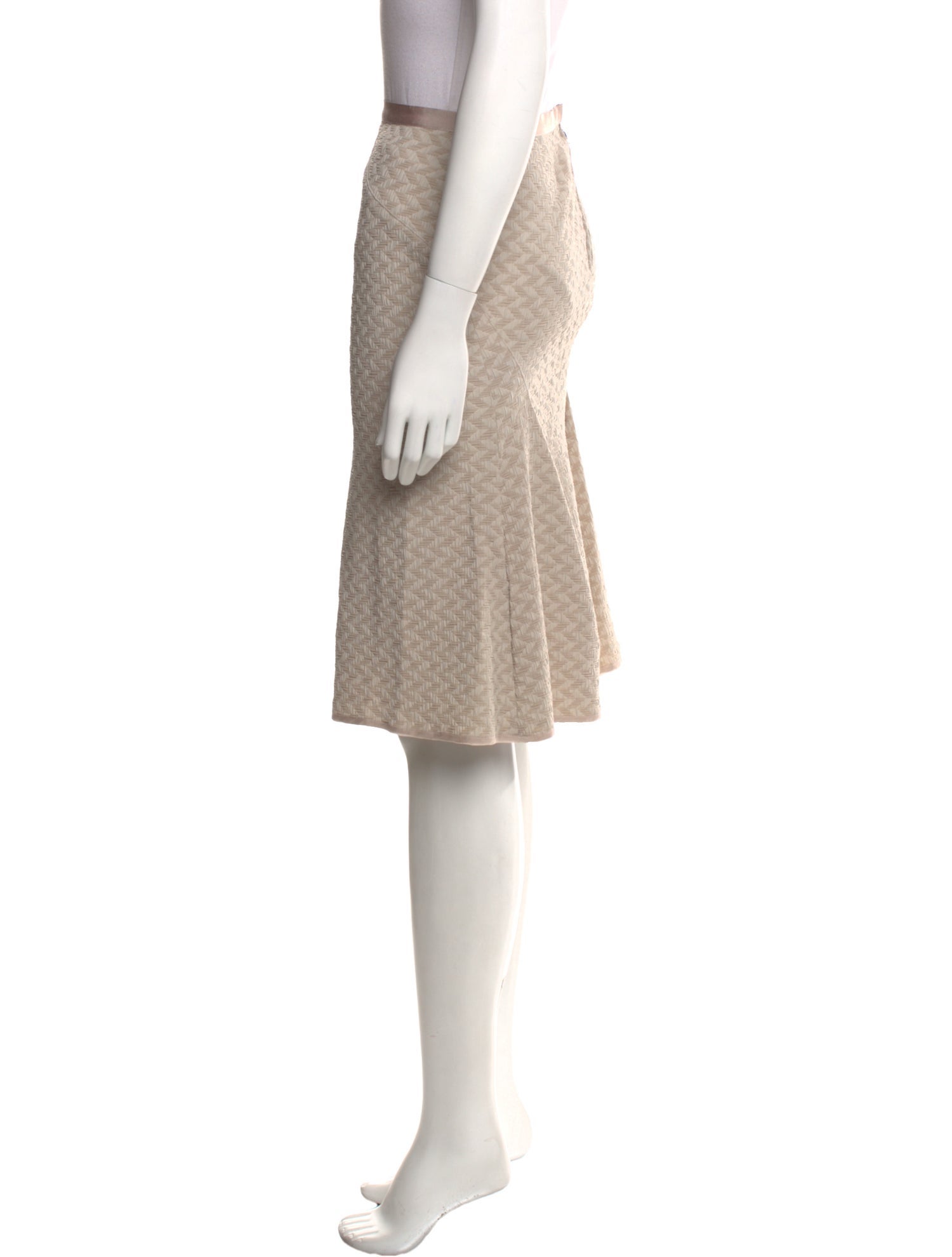 Nina Ricci Tweed Pattern Knee-Length Skirt