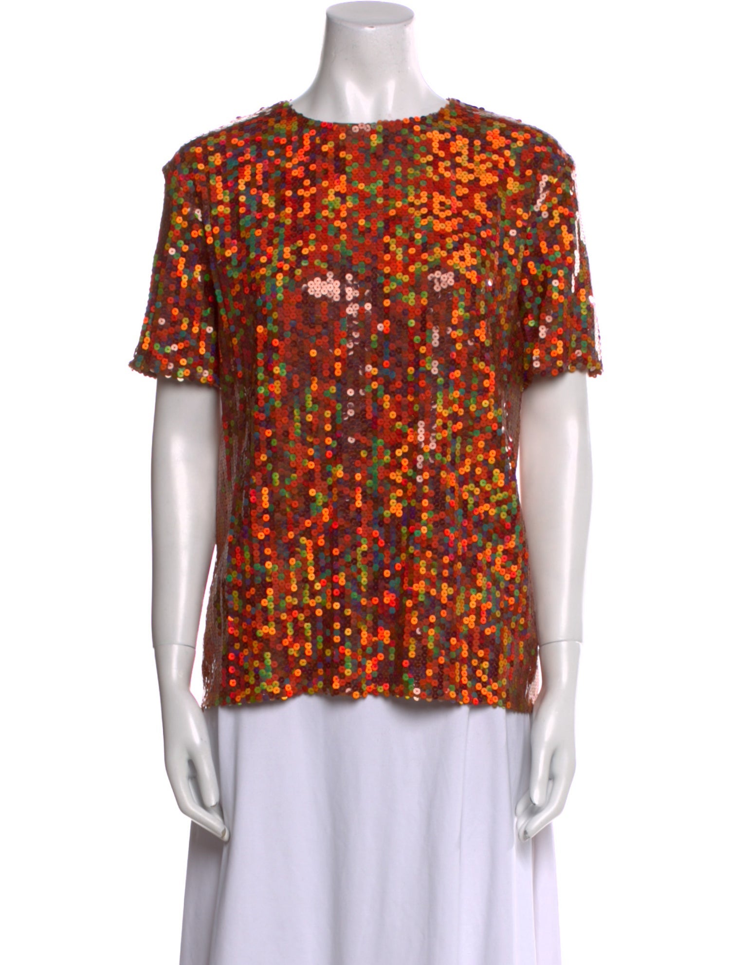 Nina Ricci Floral Print Crew Neck Blouse