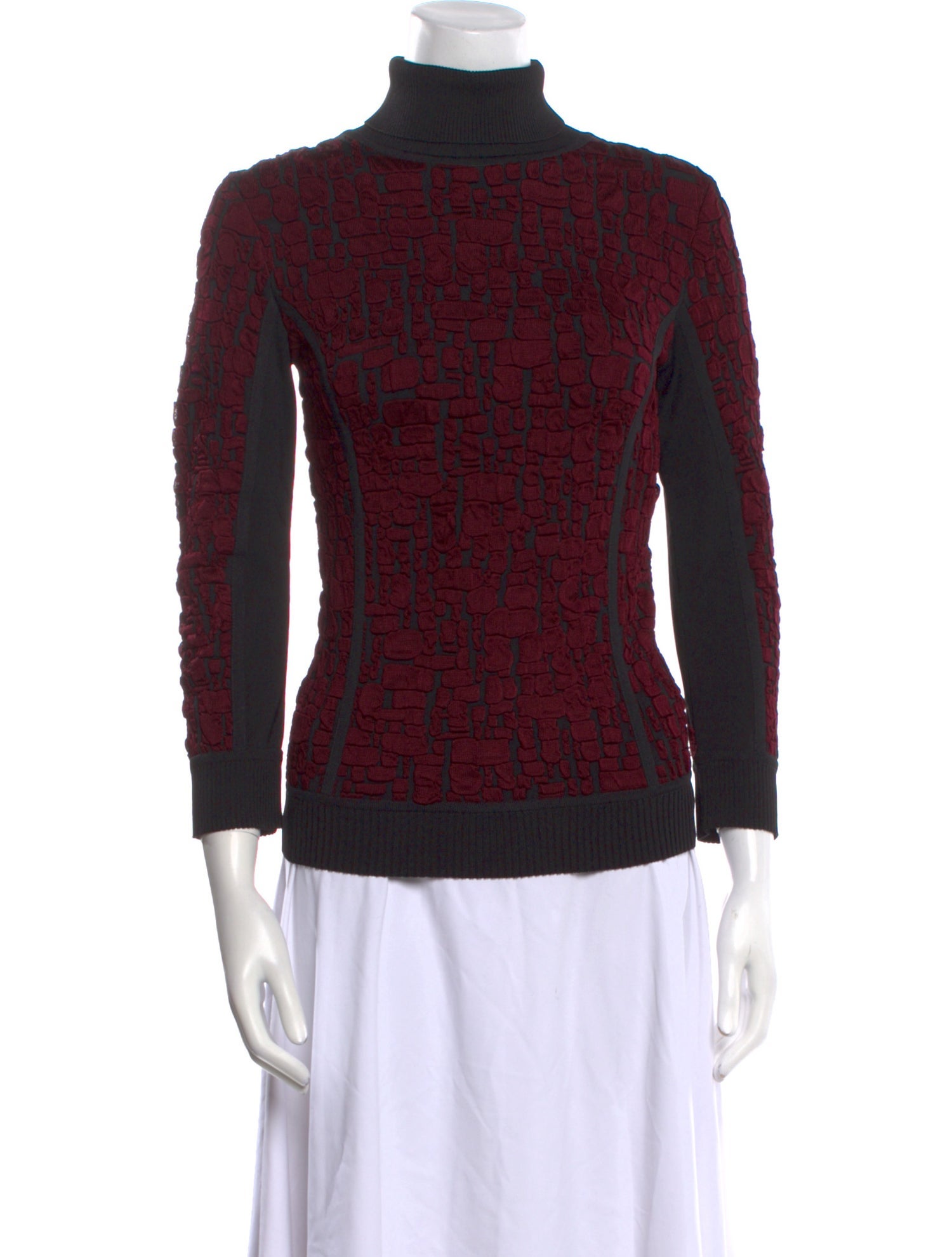 Nina Ricci Turtleneck Three-Quarter Sleeve Top