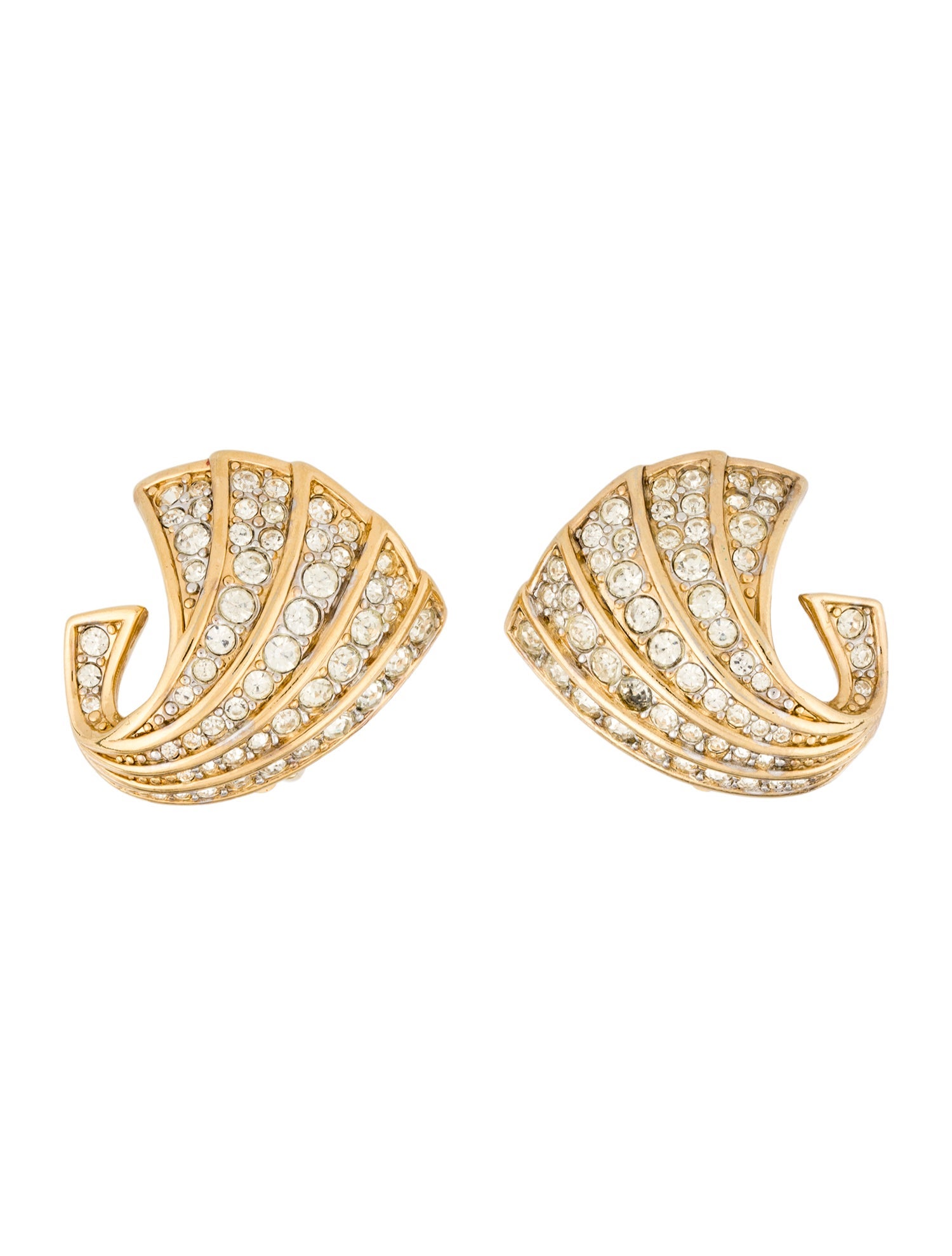 Nina Ricci Crystal Clip-On Earrings