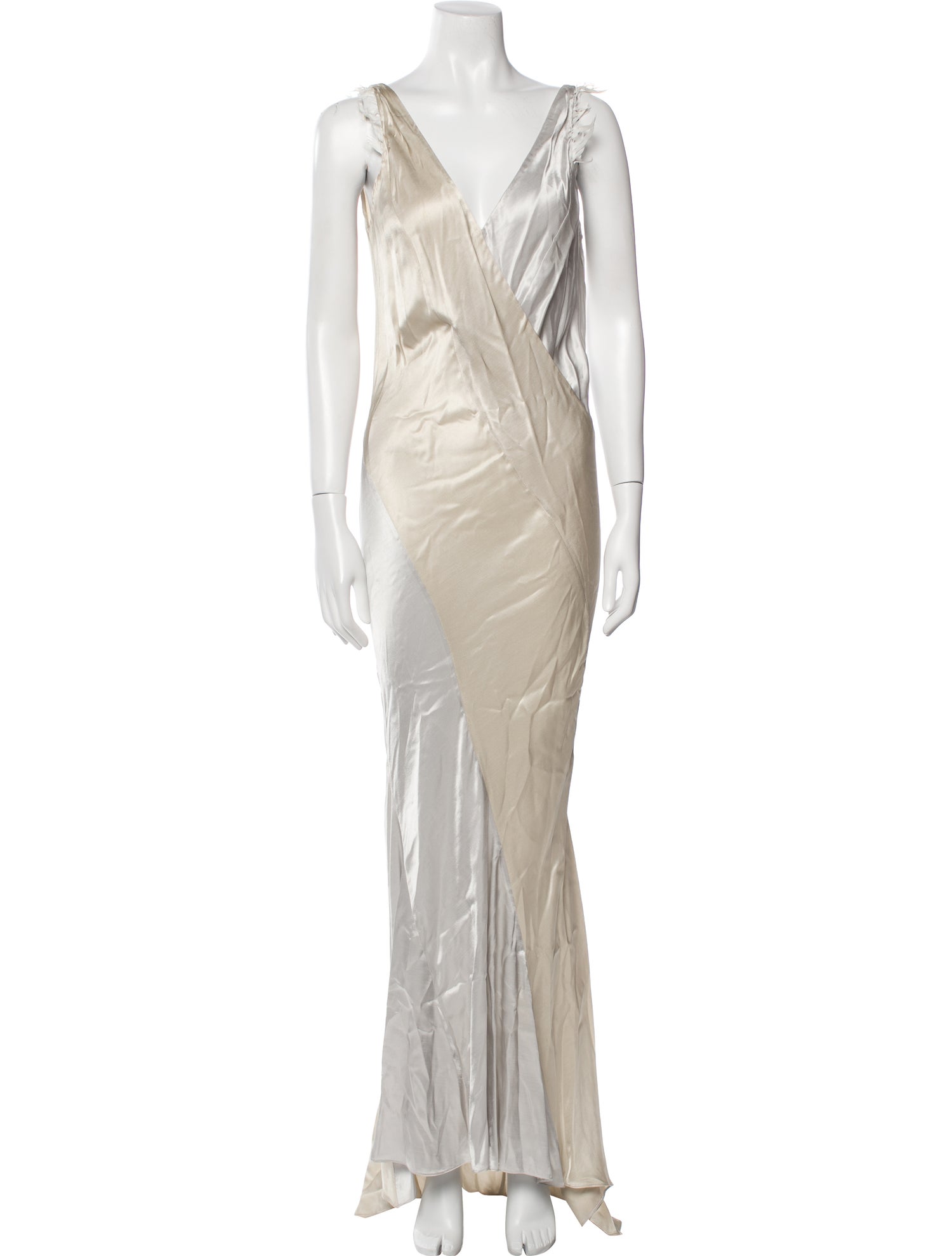 Nina Ricci V-Neck Long Dress