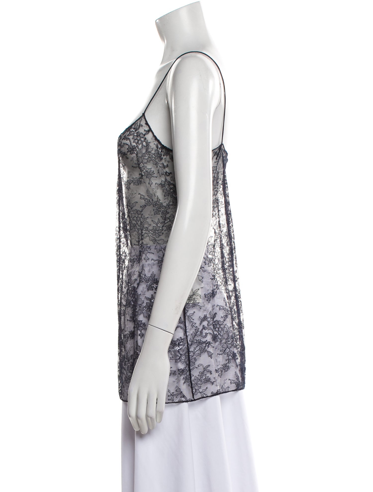 Nina Ricci Lace Pattern V-Neck Top