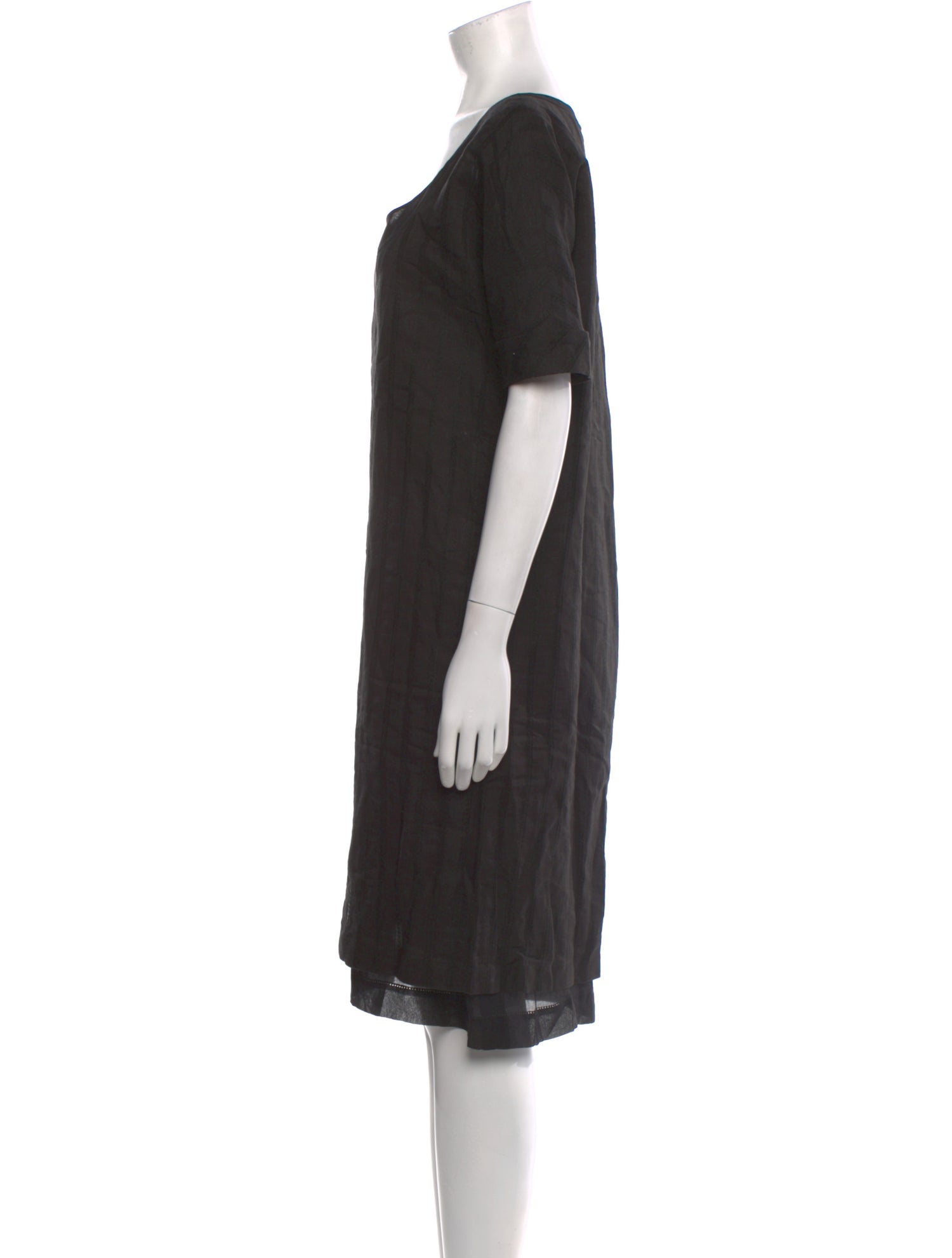 Nina Ricci Square Neckline Knee-Length Dress