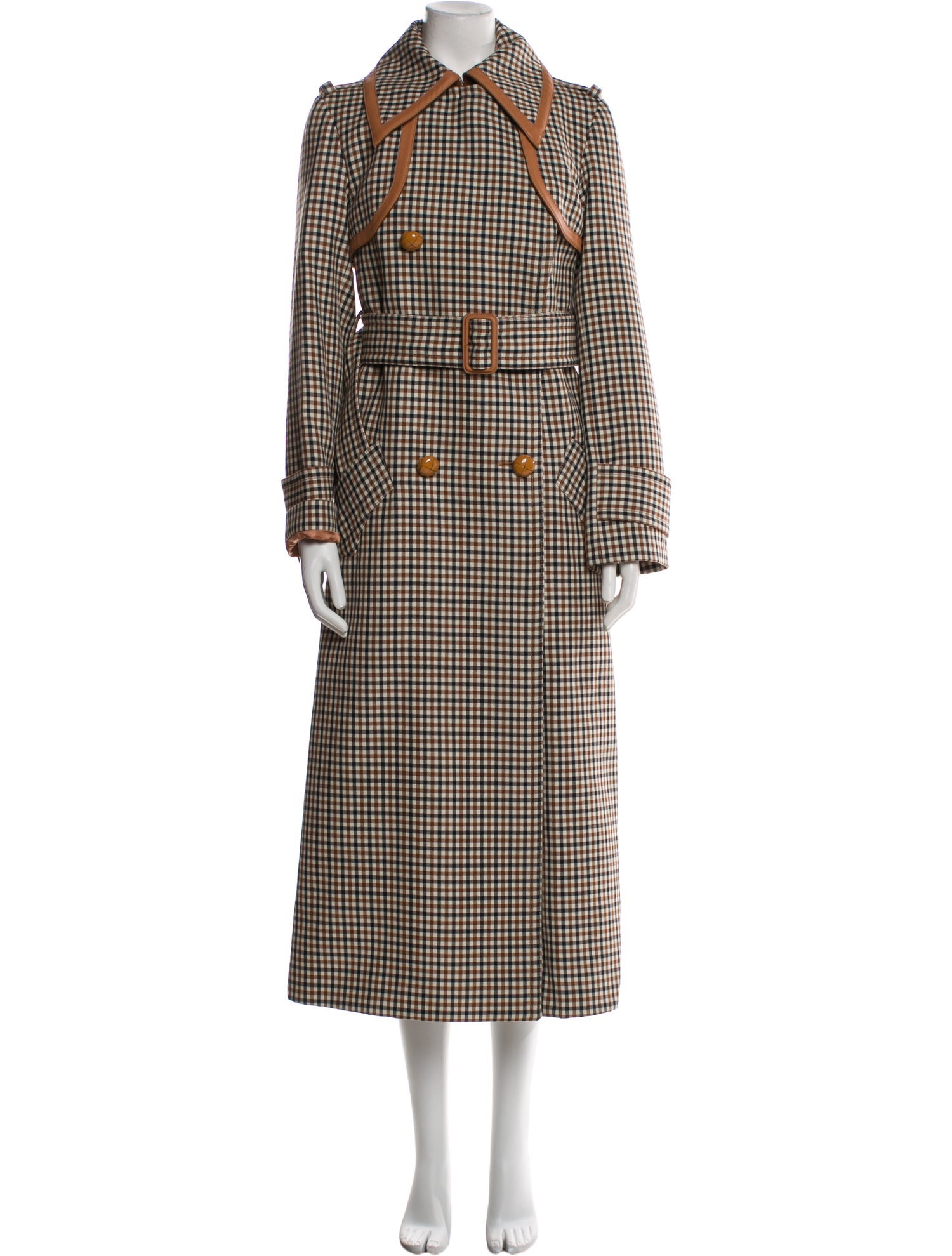 Nina Ricci Wool Plaid Print Vest