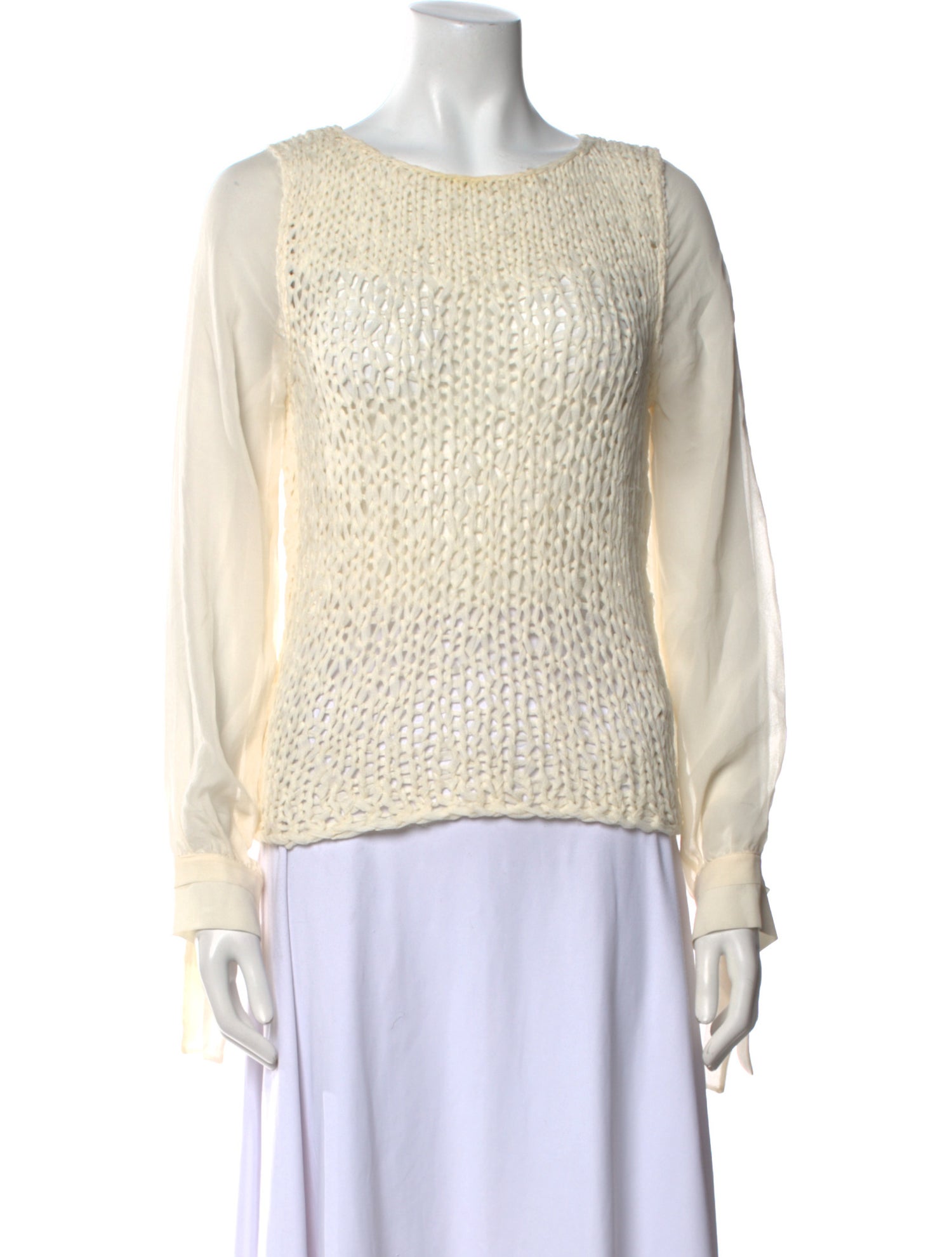 Nina Ricci Silk Bateau Neckline Sweatshirt