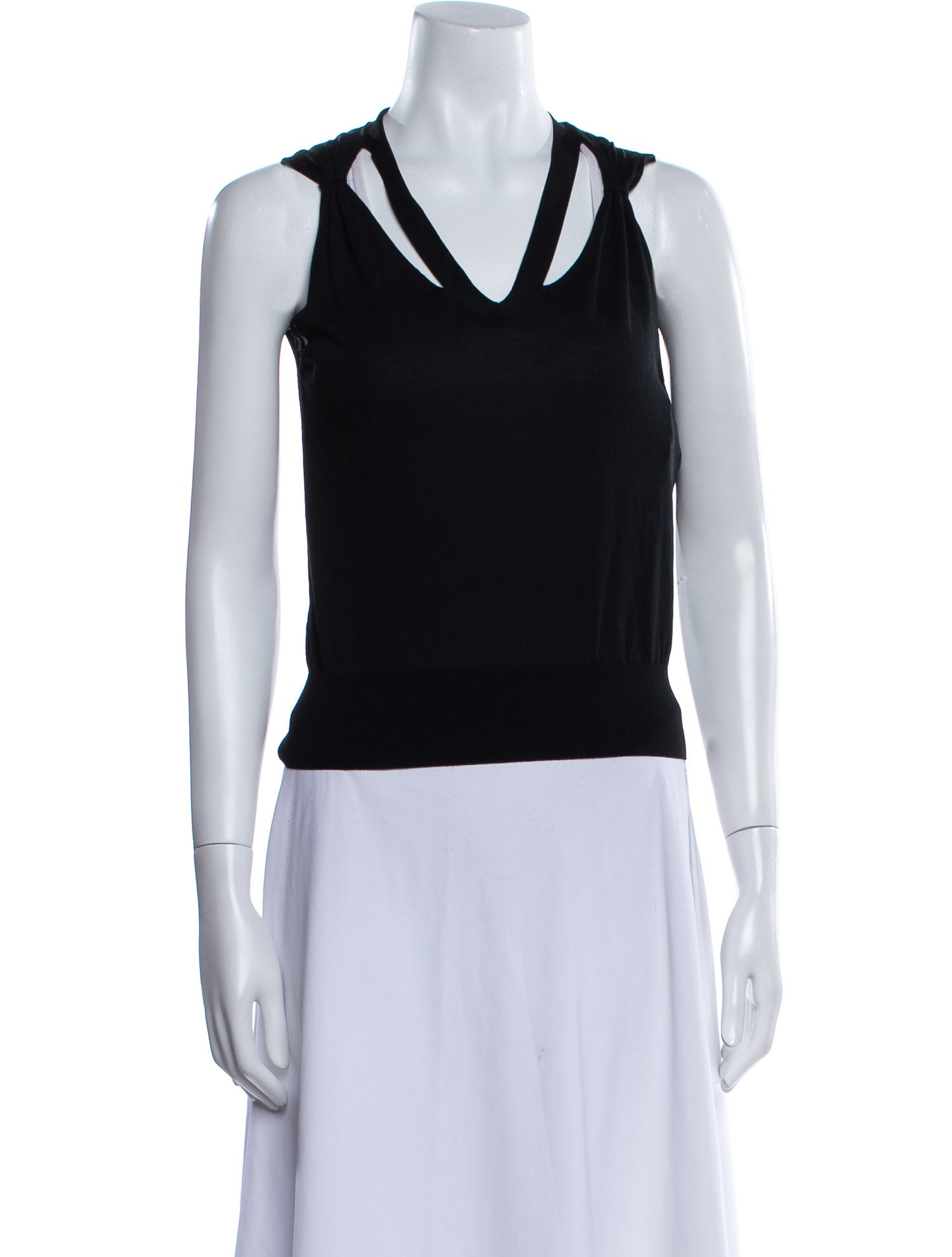 Nina Ricci Silk V-Neck Top