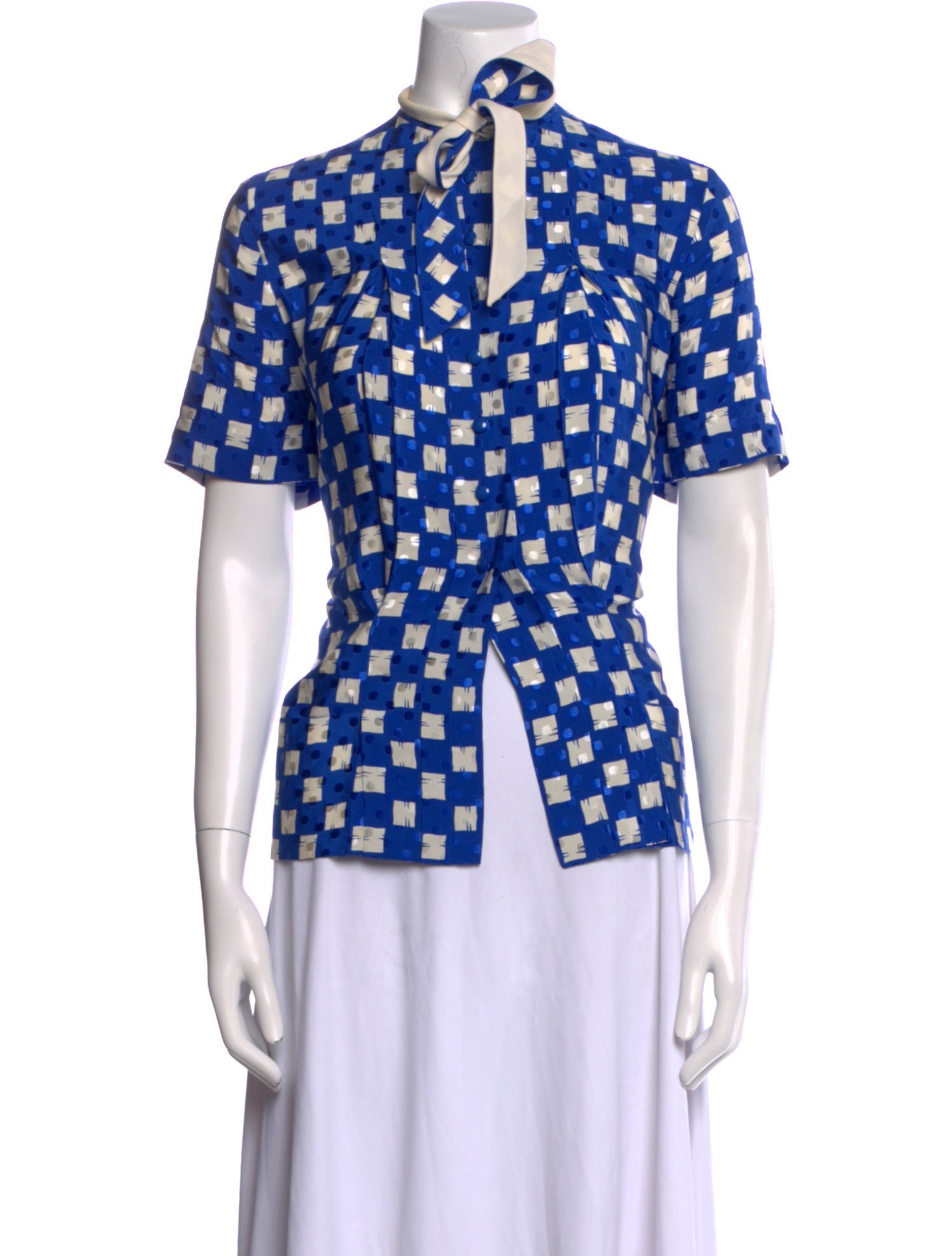 Nina Ricci Silk Printed Polo