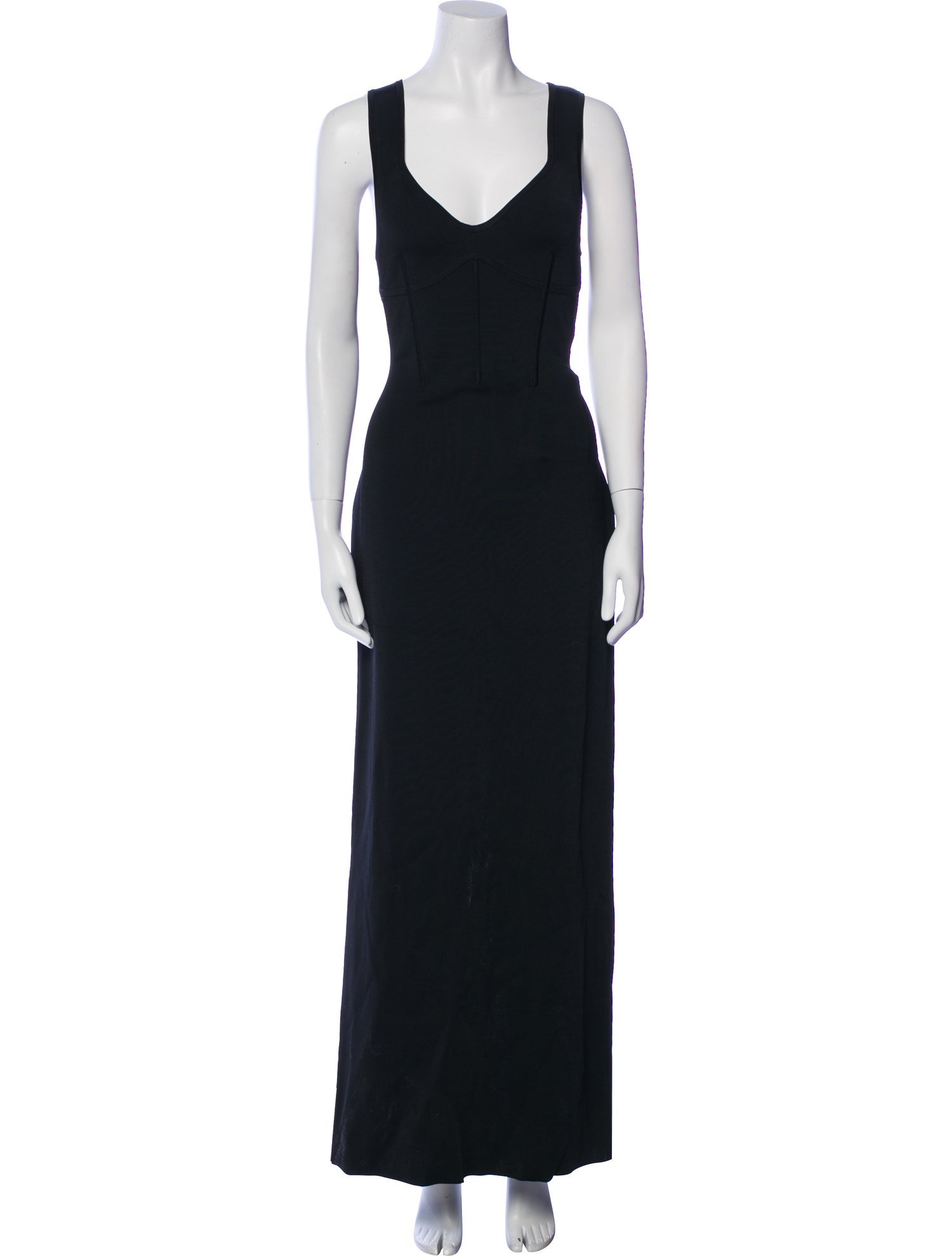 Nina Ricci V-Neck Long Dress