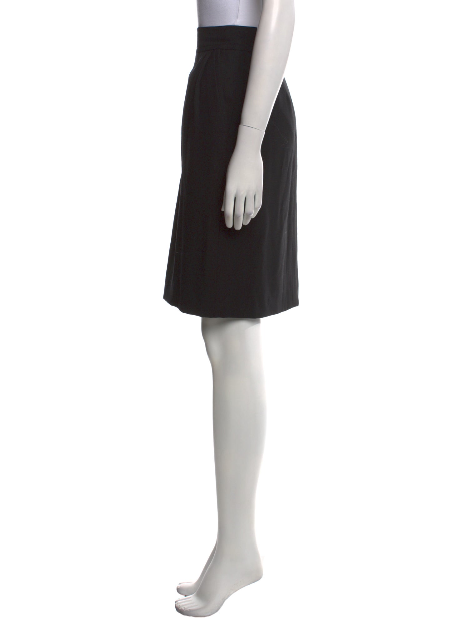 Nina Ricci Pleated Accents Knee-Length Skirt
