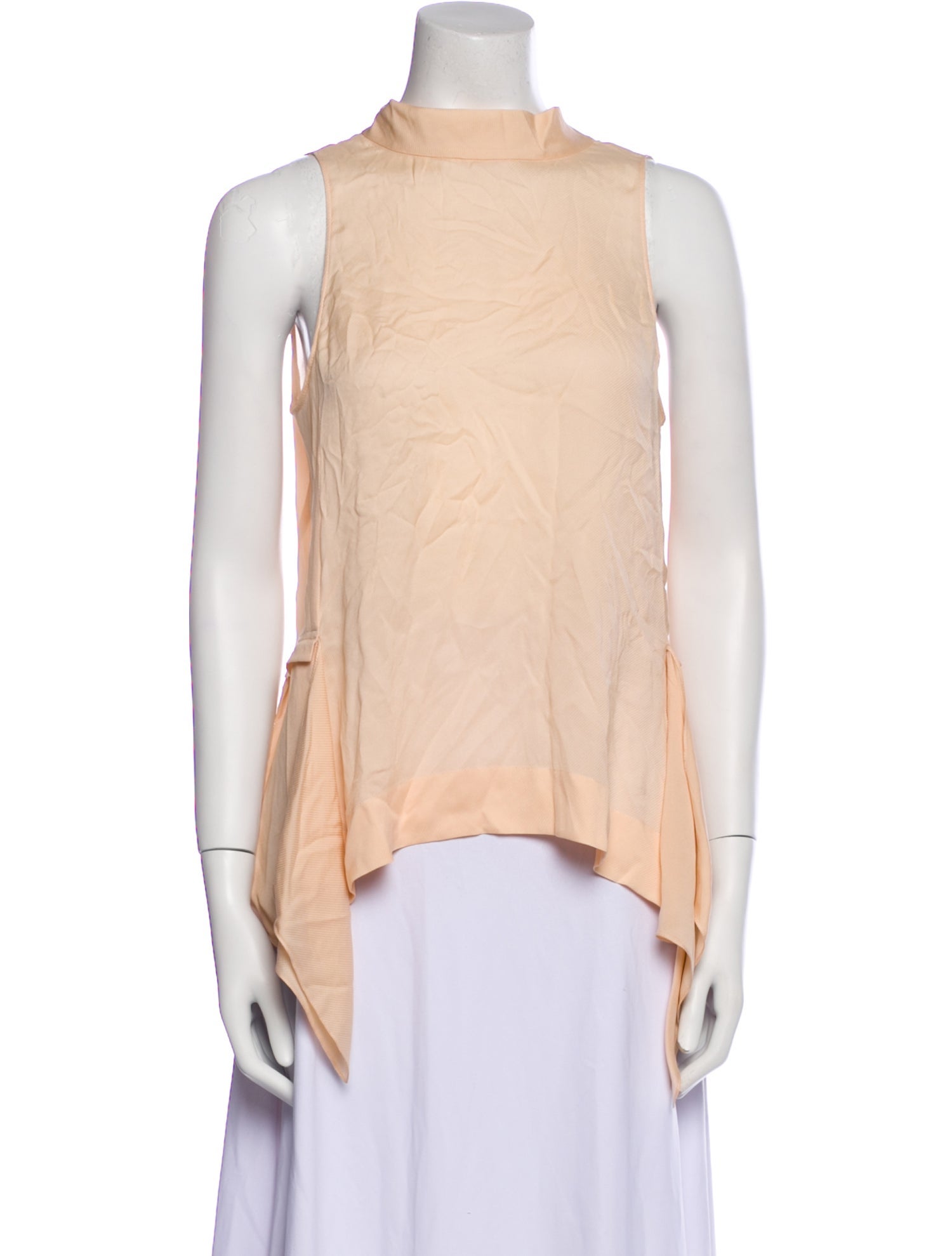 Nina Ricci Silk Mock Neck Top