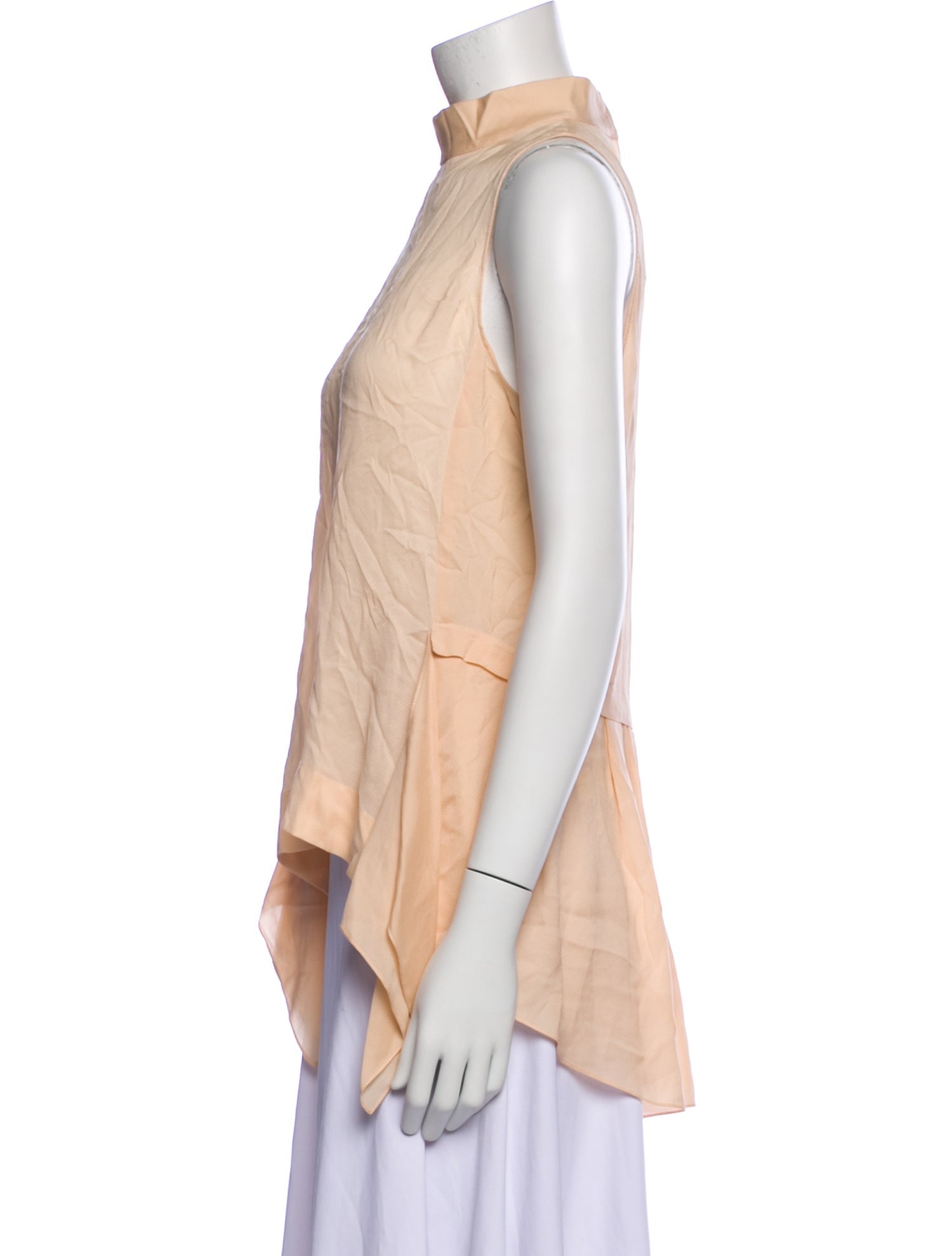 Nina Ricci Silk Mock Neck Top