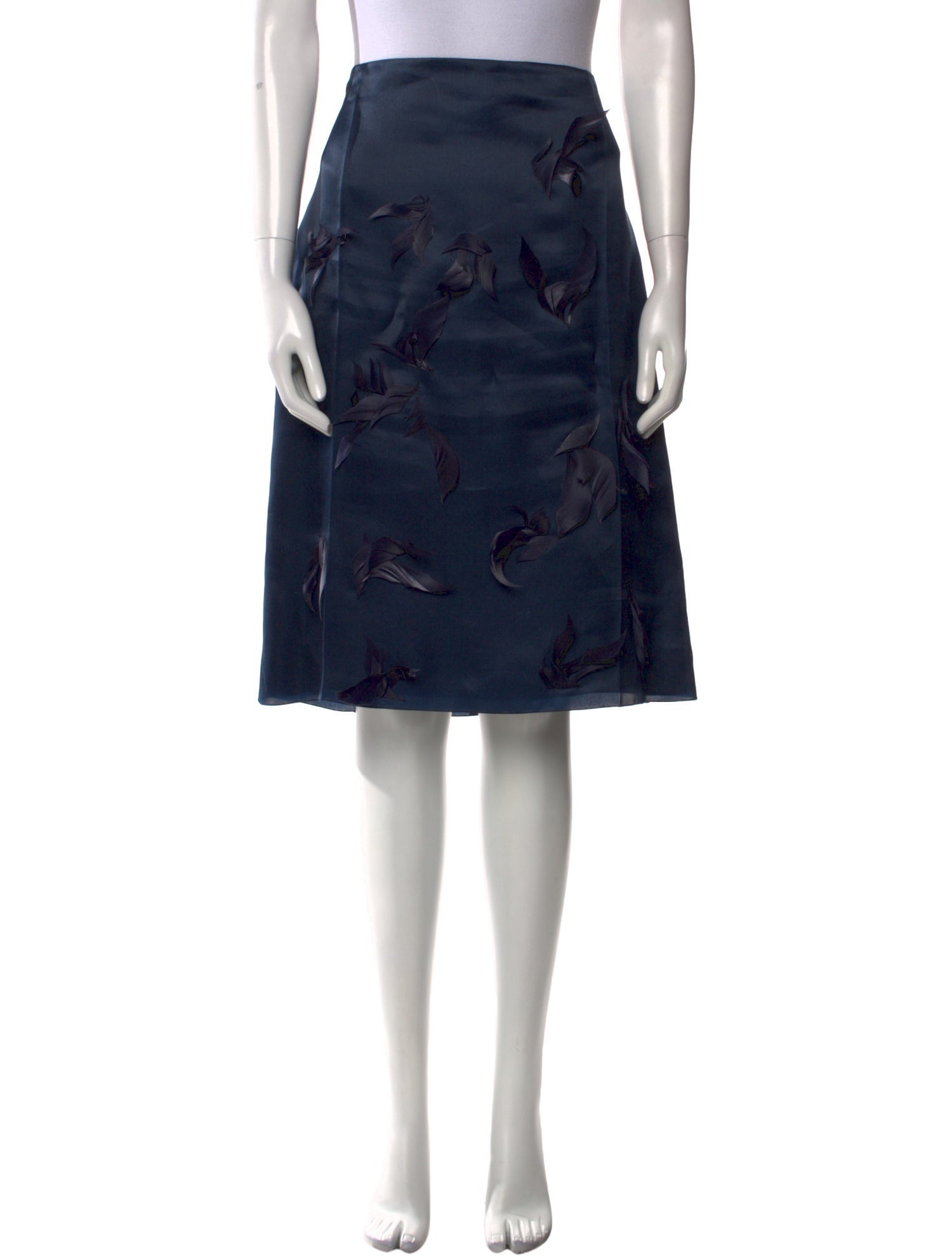 Nina Ricci Silk Knee-Length Skirt