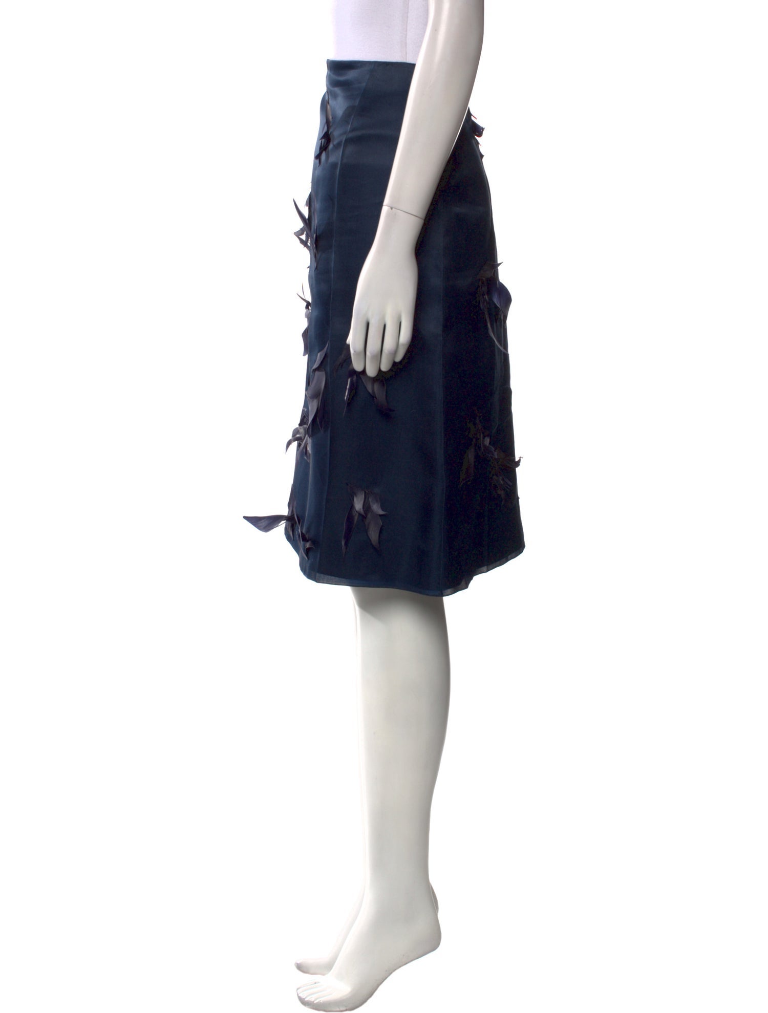 Nina Ricci Silk Knee-Length Skirt