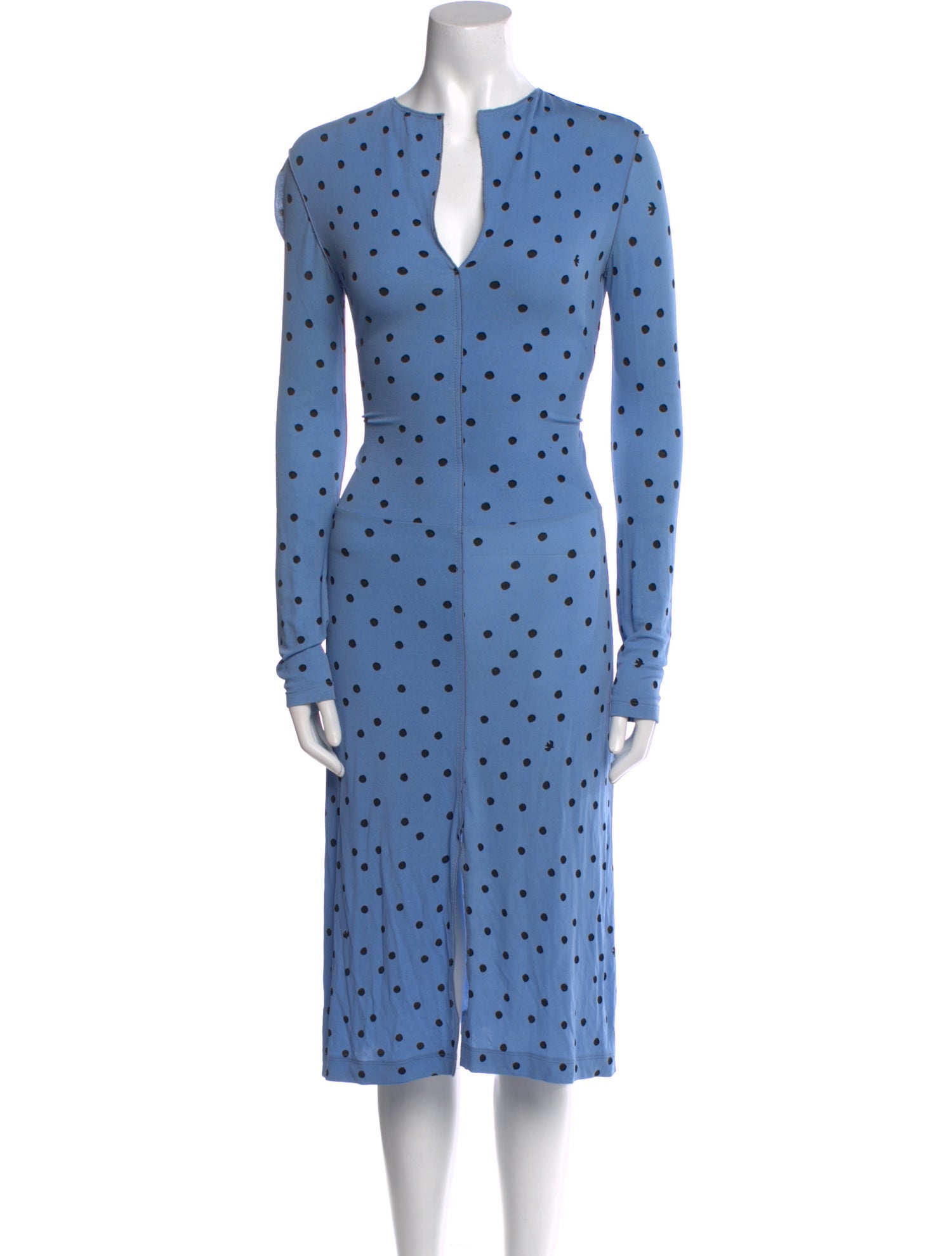 Nina Ricci Polka Dot Print Midi Length Dress
