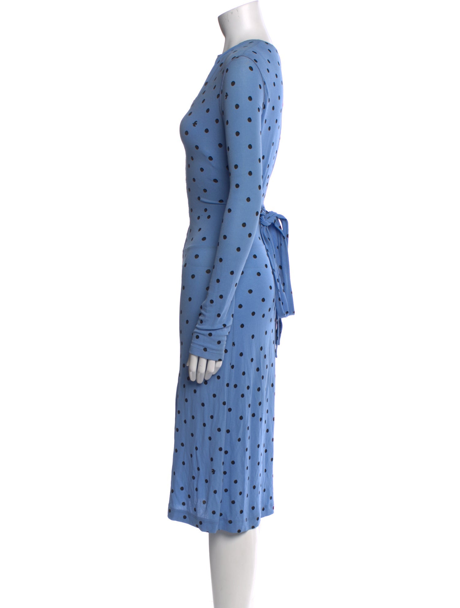 Nina Ricci Polka Dot Print Midi Length Dress