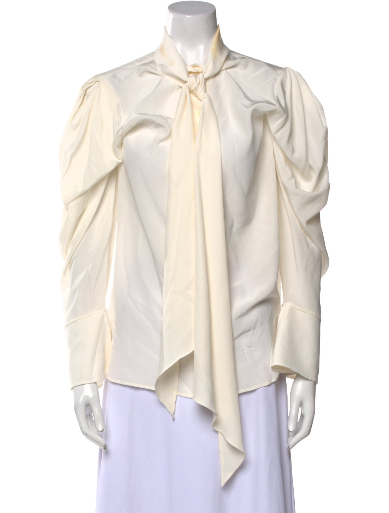 Nina Ricci Silk Tie Neck Blouse