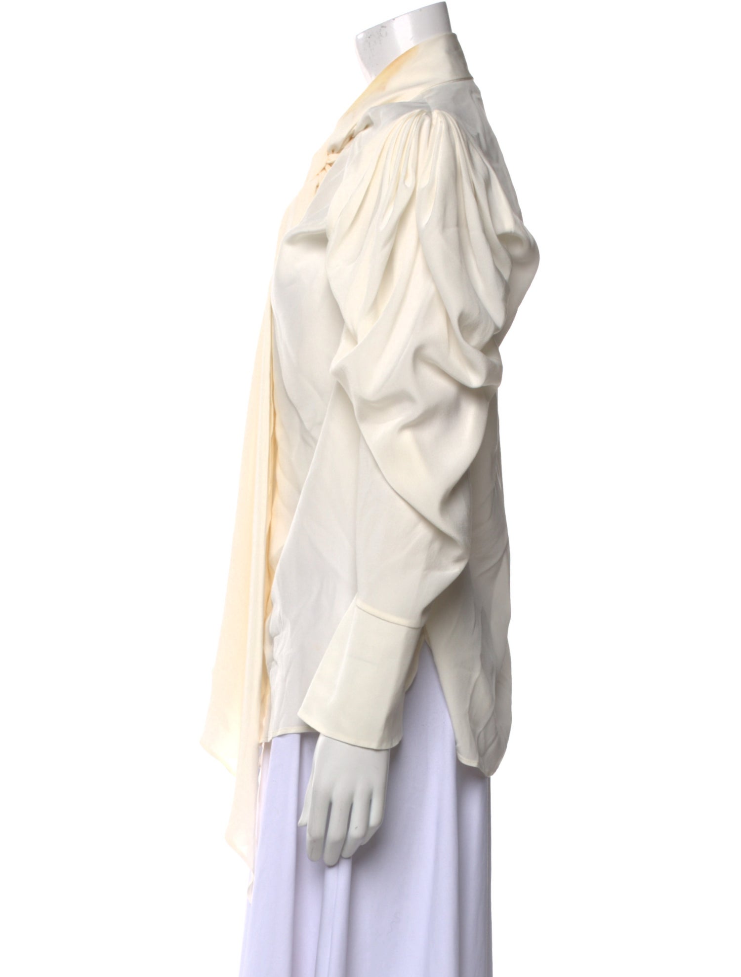 Nina Ricci Silk Tie Neck Blouse