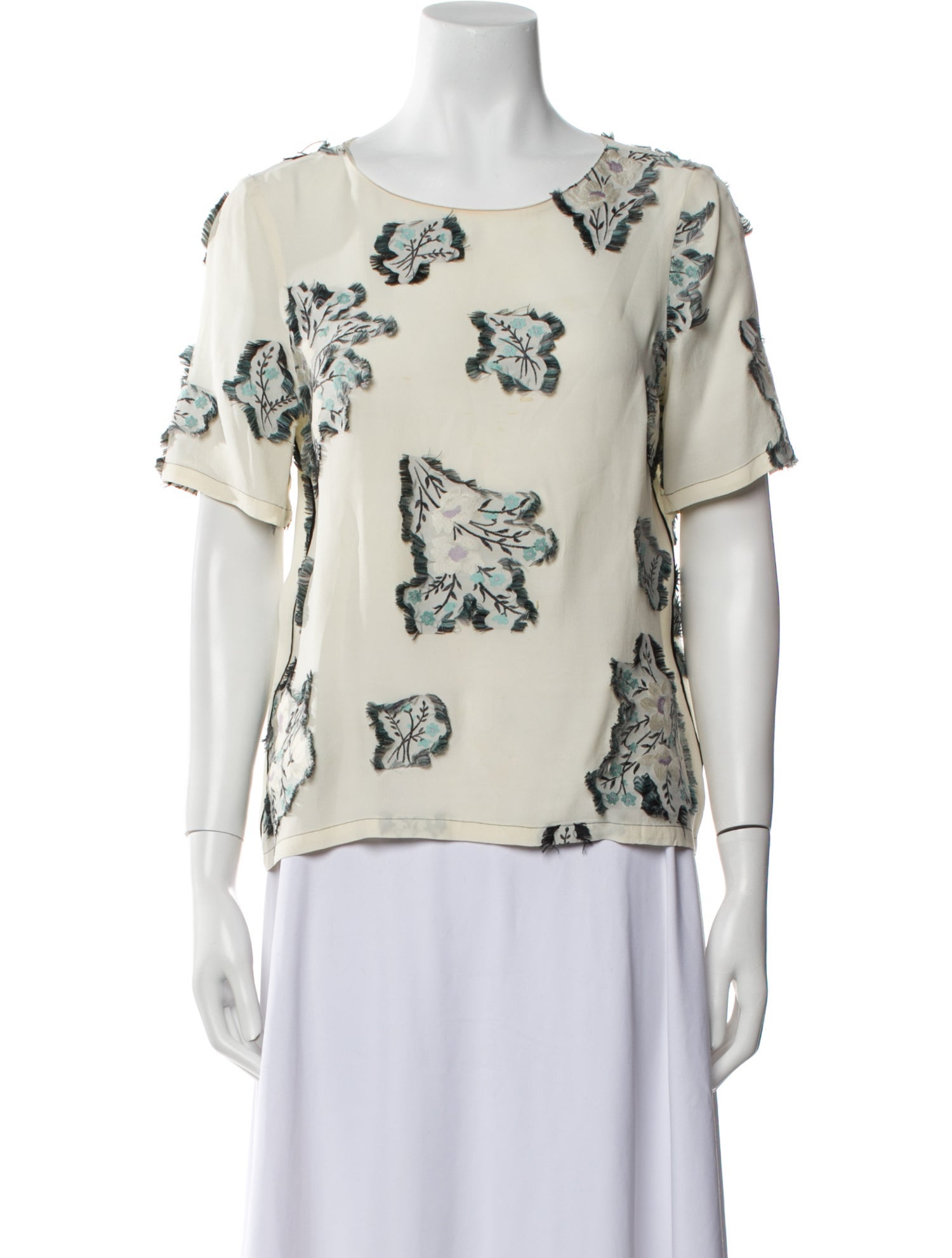 Nina Ricci Printed Bateau Neckline T-Shirt