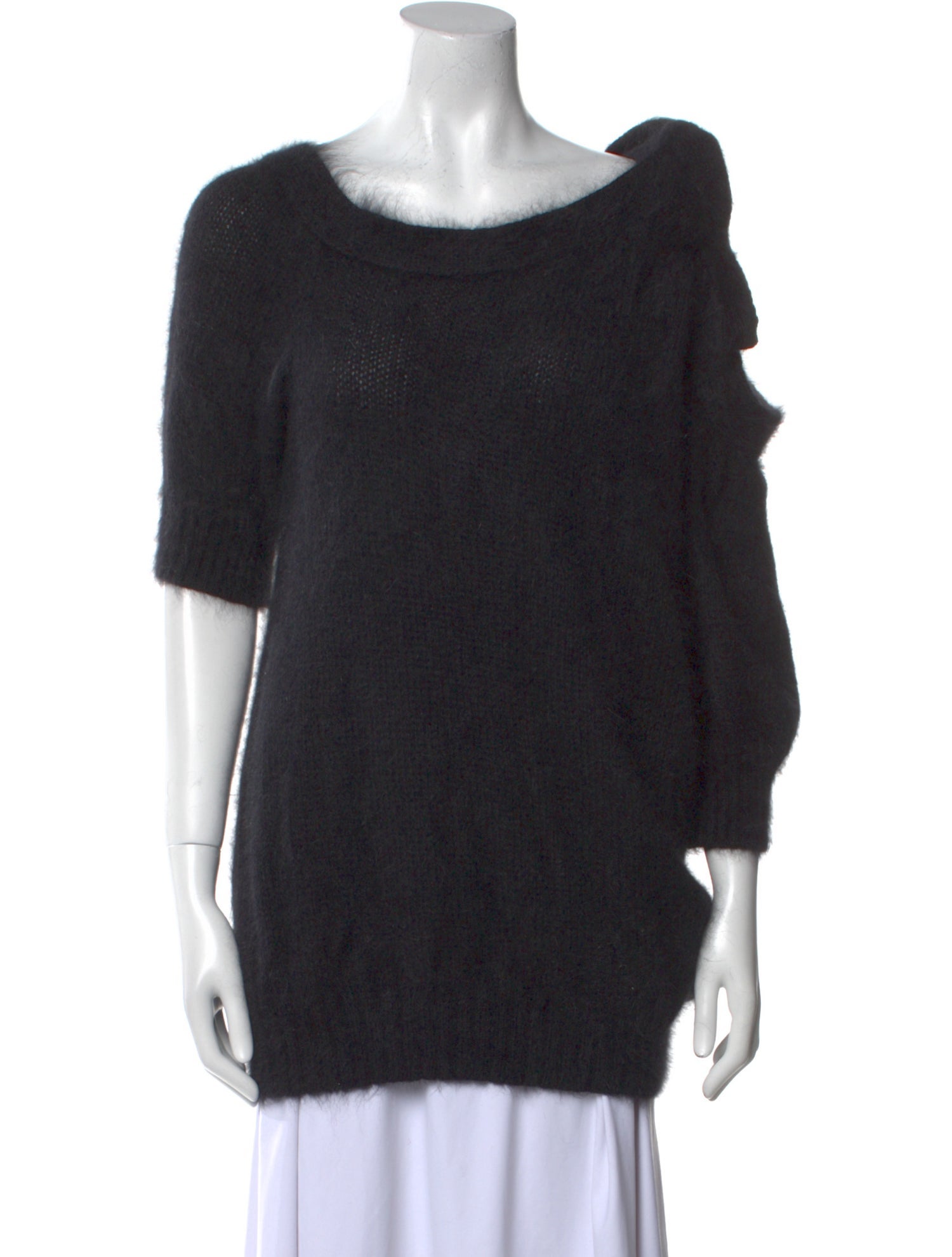 Nina Ricci Angora Scoop Neck Sweater