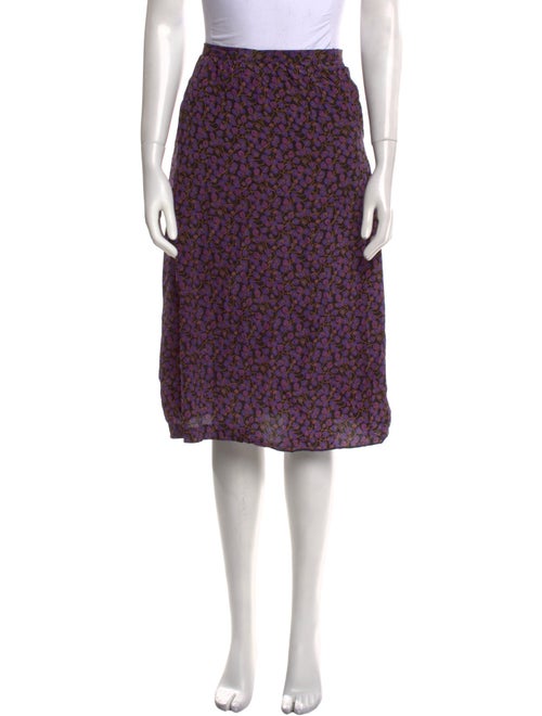 Nina Ricci Floral Print Knee-Length Skirt
