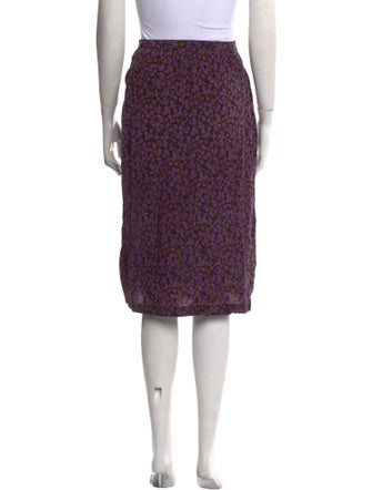 Nina Ricci Floral Print Knee-Length Skirt