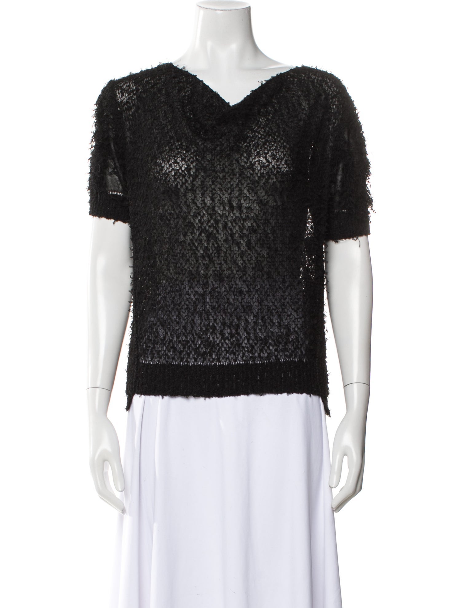 Nina Ricci V-Neck Short Sleeve Top