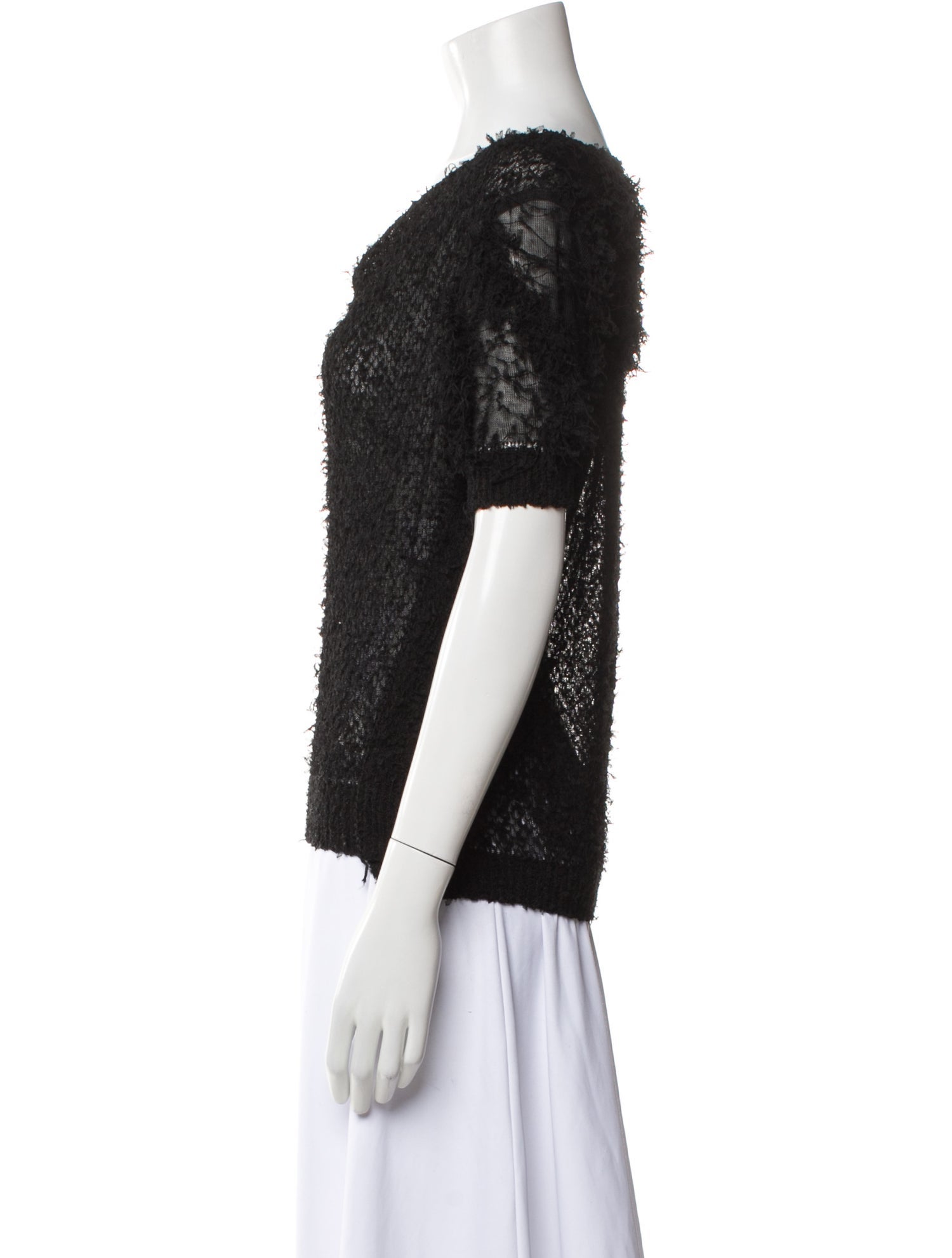 Nina Ricci V-Neck Short Sleeve Top