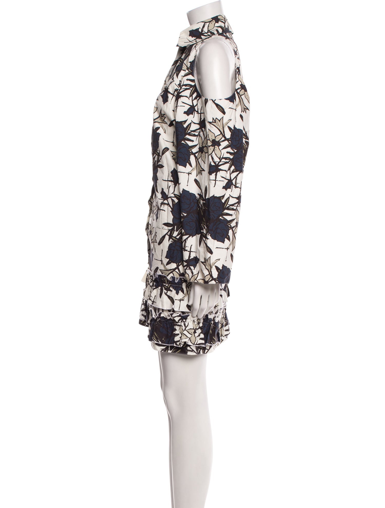 Nina Ricci Floral Print Knee-Length Dress