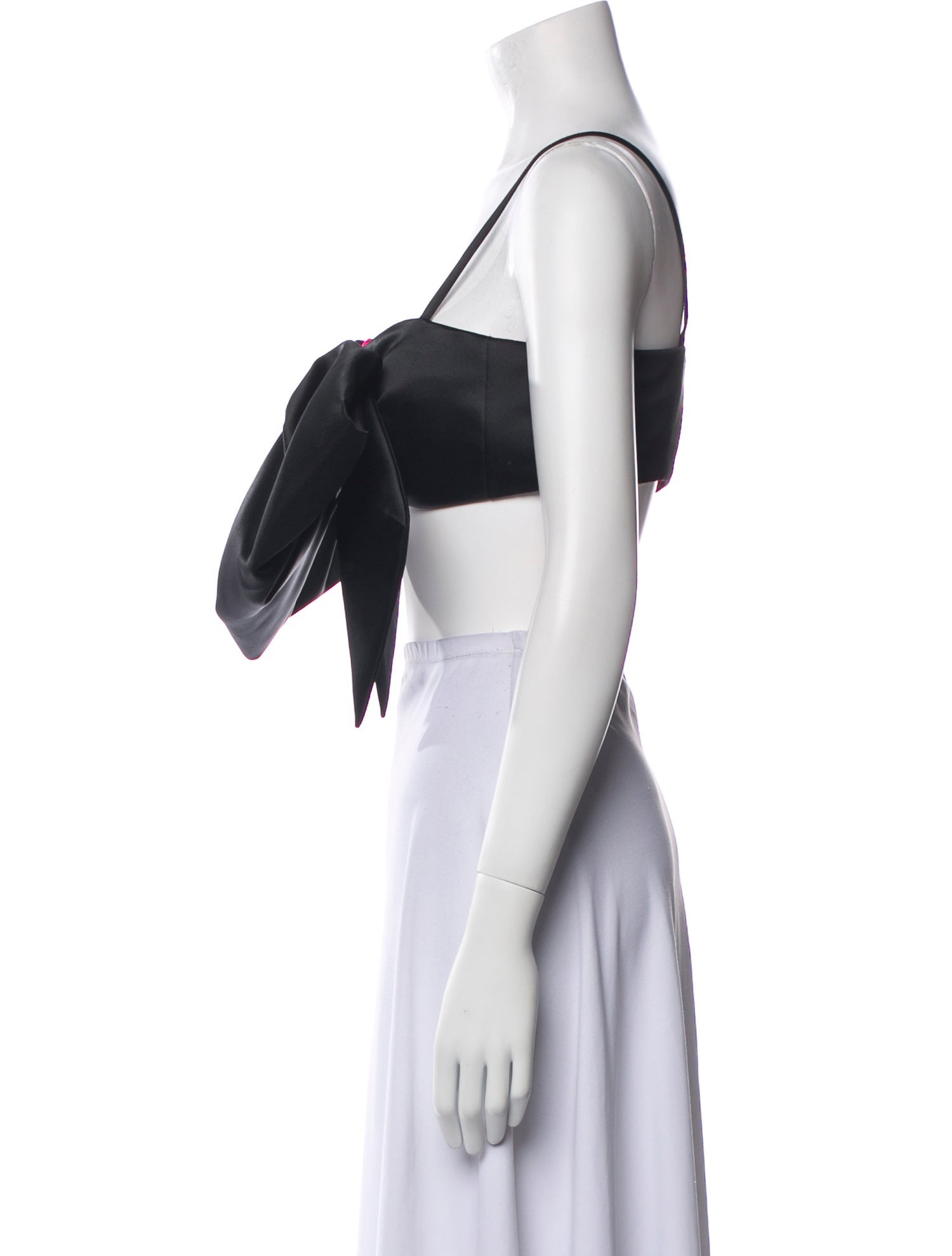 Nina Ricci Square Neckline Short Sleeve Crop Top