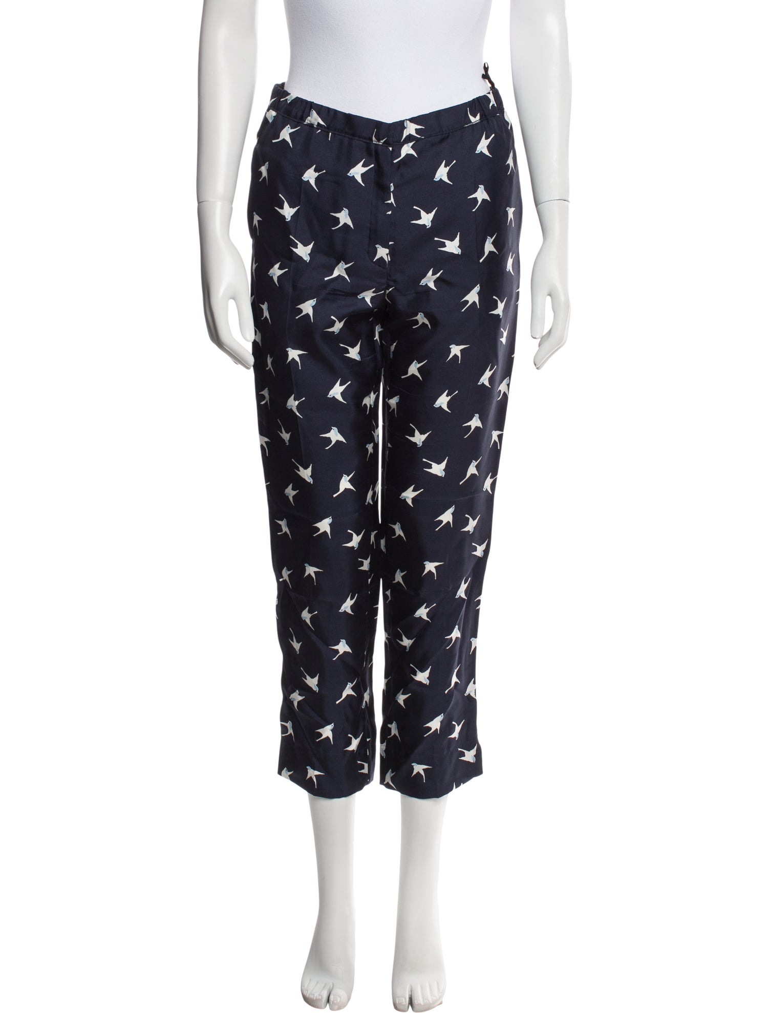 Nina Ricci Silk Straight Leg Pants