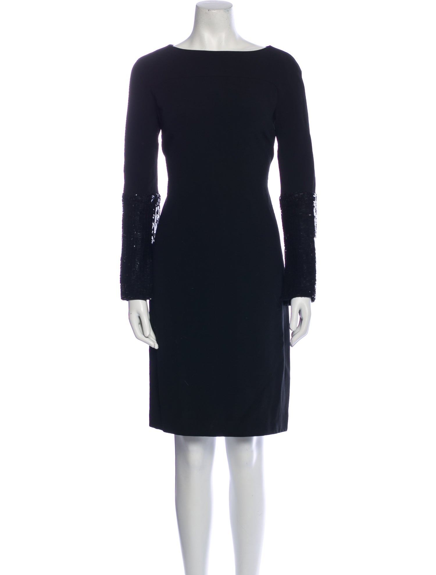 Nina Ricci Bateau Neckline Knee-Length Dress