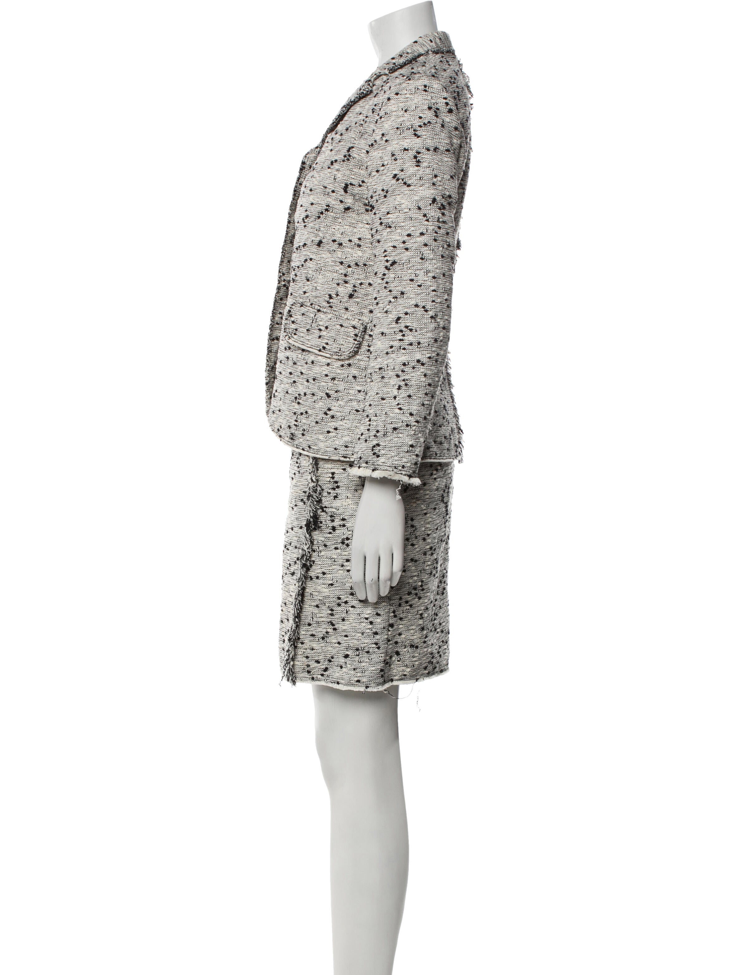 Nina Ricci Tweed Tweed Pattern Skirt Suit