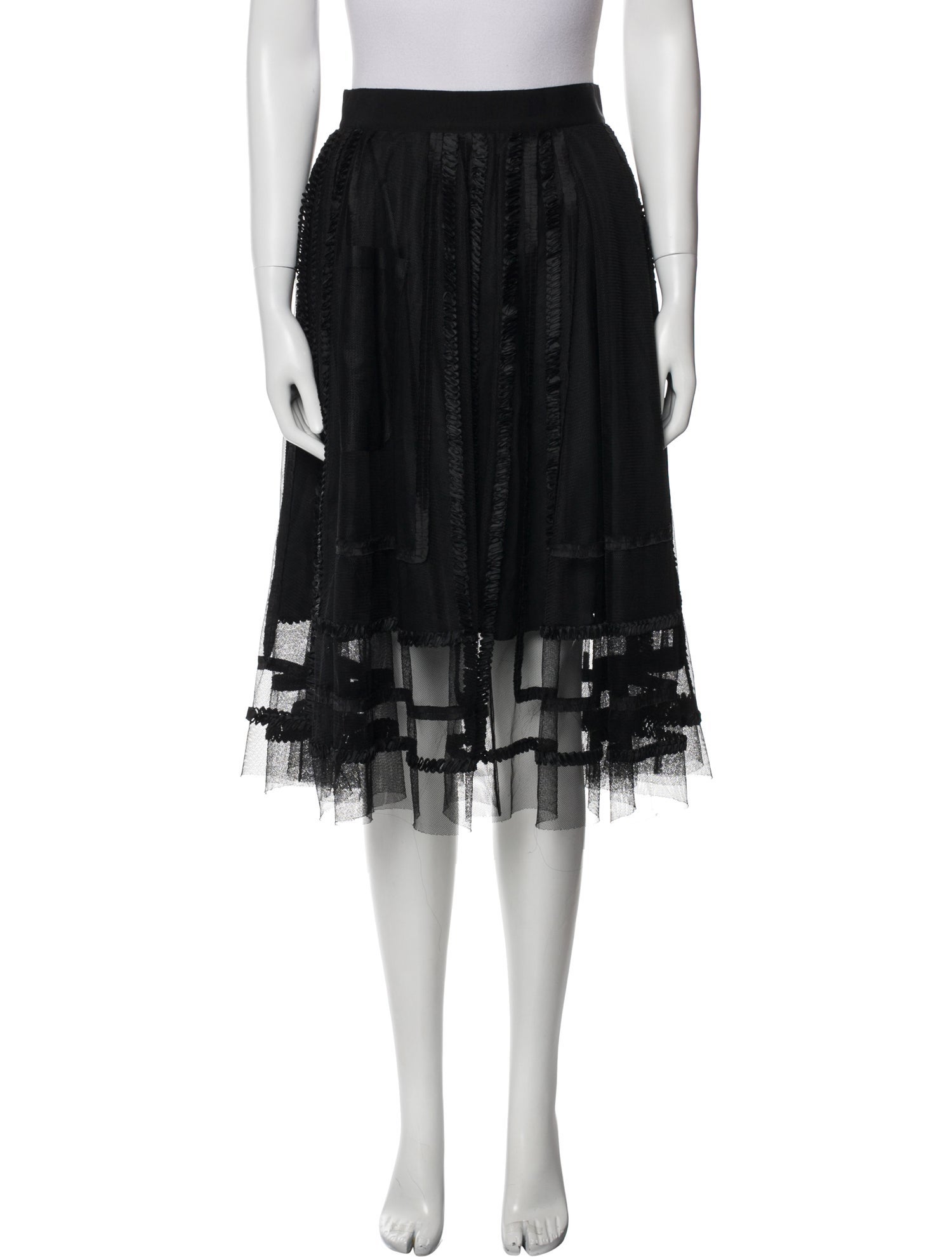 Nina Ricci Silk Knee-Length Skirt